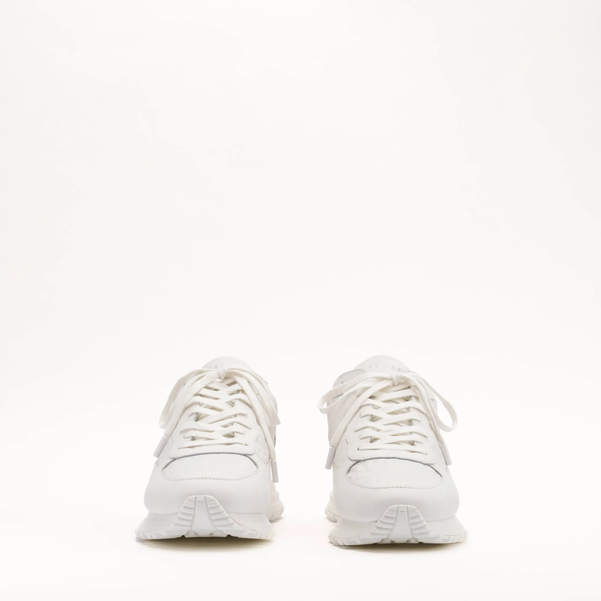 MALLET Popham Men's White Tumbled Leather Monogram Sneakers sold by Mallet product image thumbnail 3