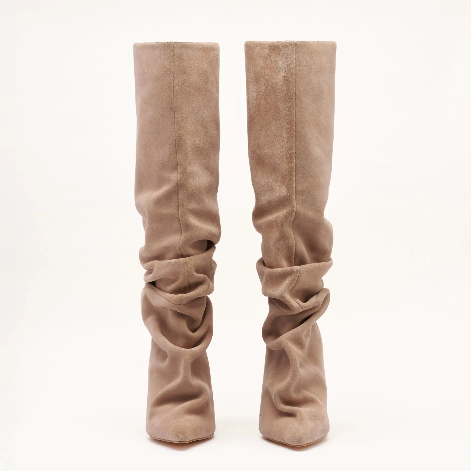 MALLET Layla Women's Beige Suede Slouch Knee High Boots sold by Mallet product image thumbnail 3