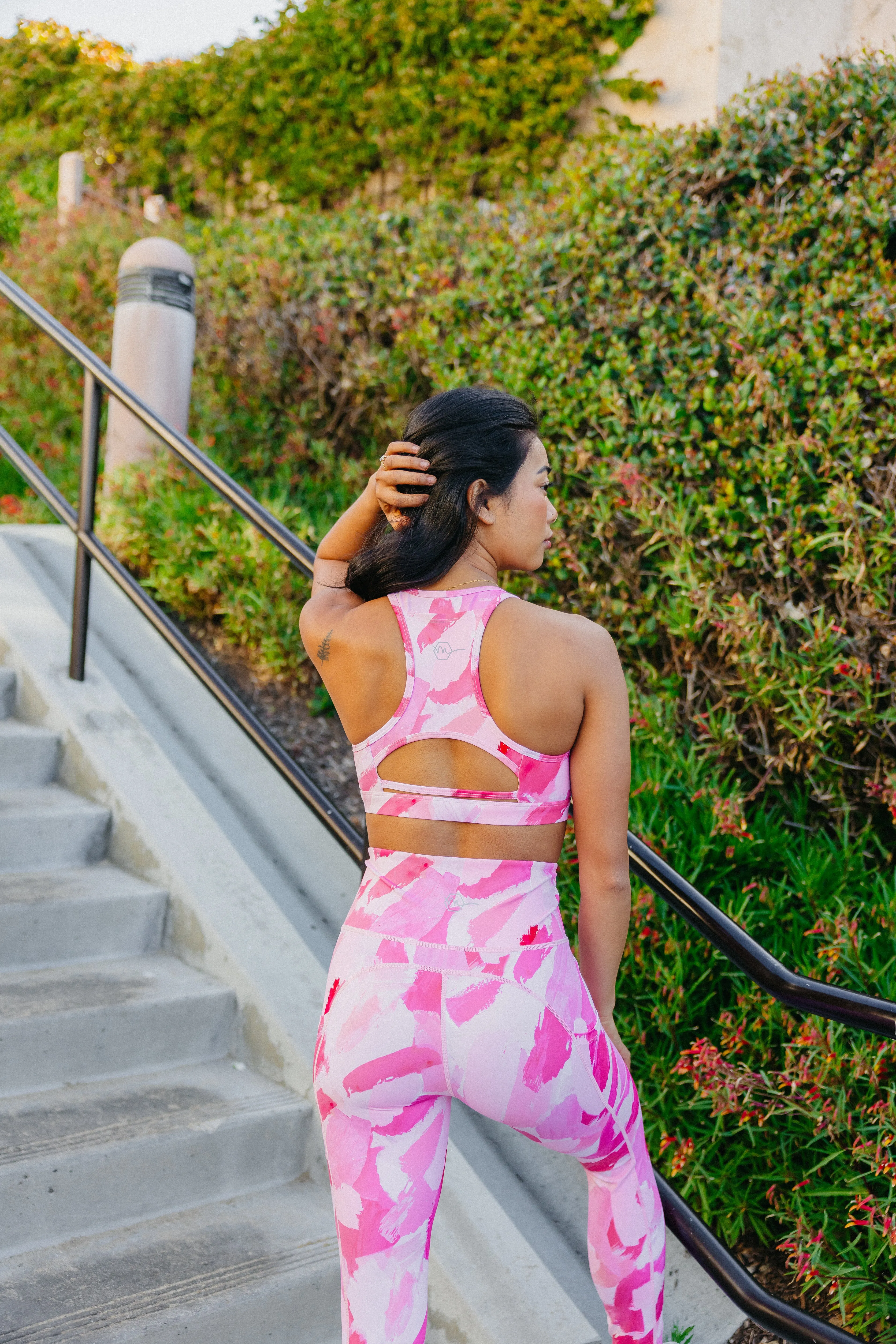 Inspire Leggings - Pink Brushstroke | MT SPORT sold by Maven Thread product image thumbnail 5