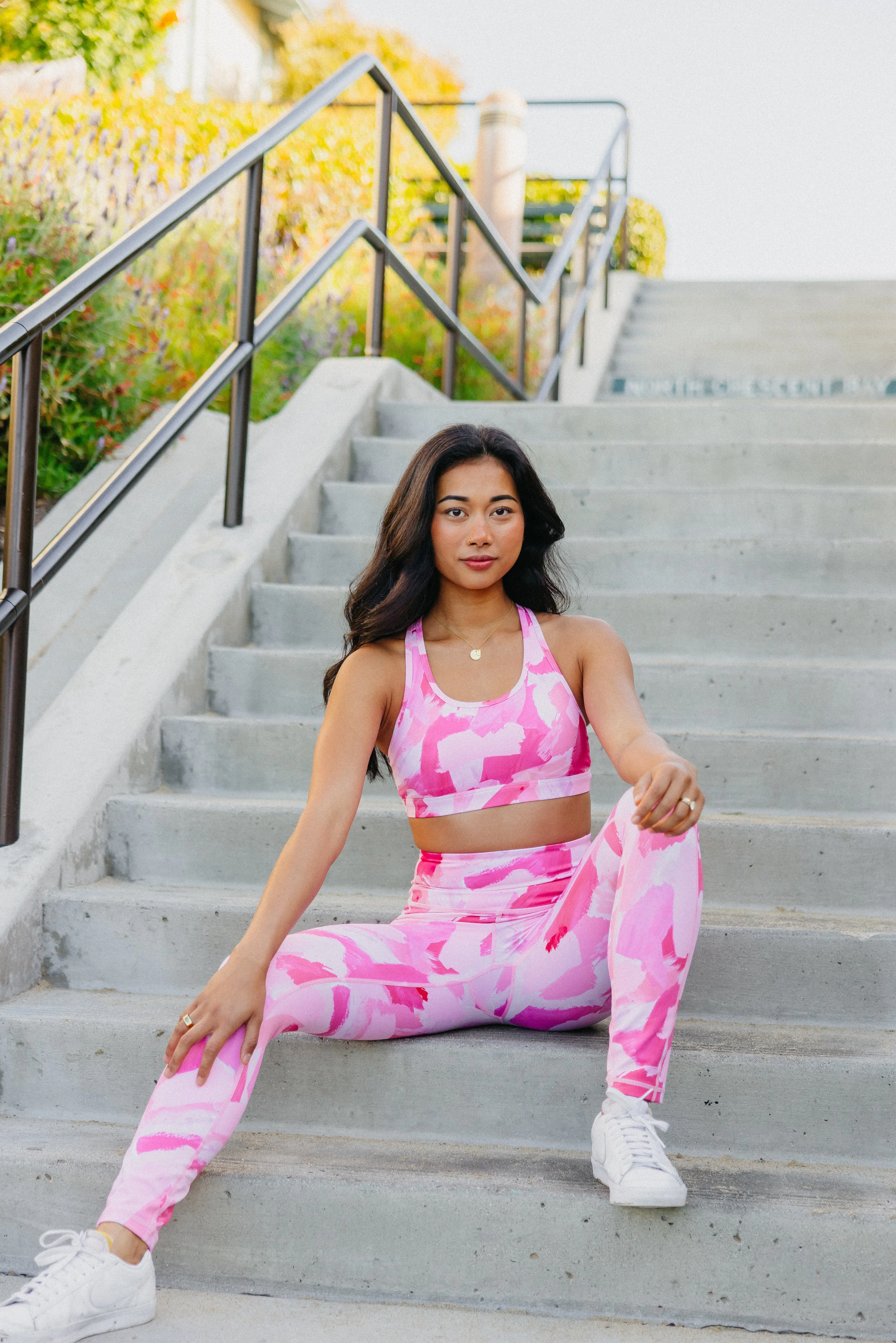 Inspire Leggings - Pink Brushstroke | MT SPORT sold by Maven Thread product image thumbnail 2