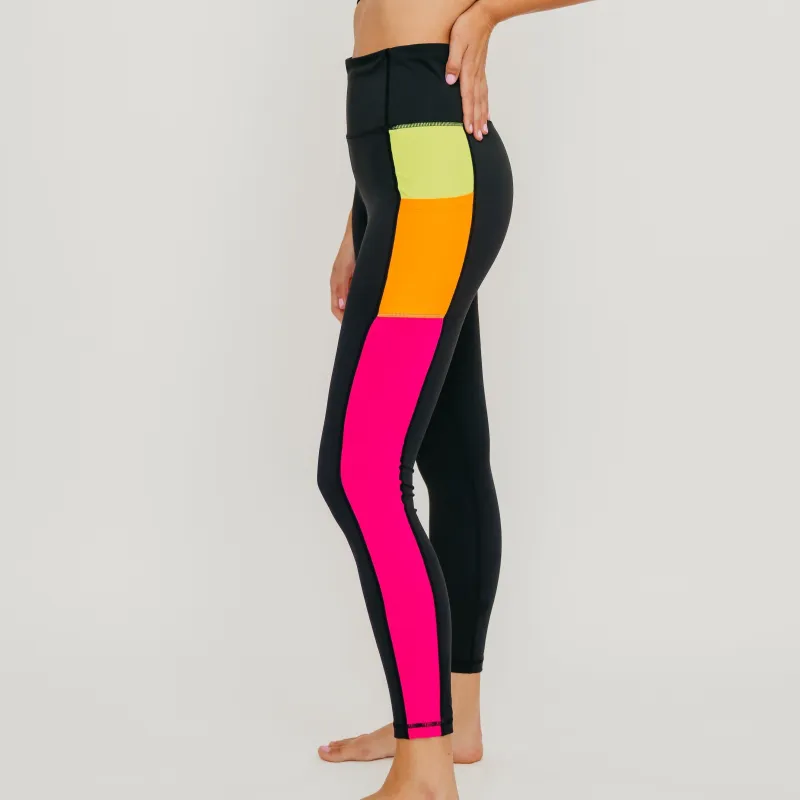 Inspire Leggings - Neon Colorblock | MT SPORT sold by Maven Thread