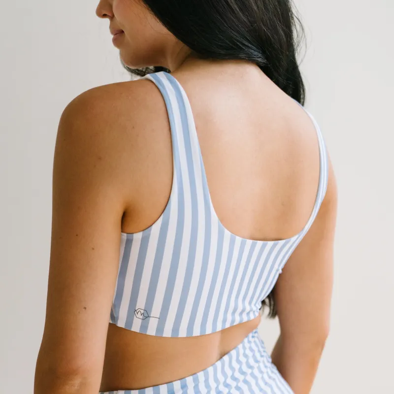 Oasis Bikini Top - Blue Stripe sold by Maven Thread