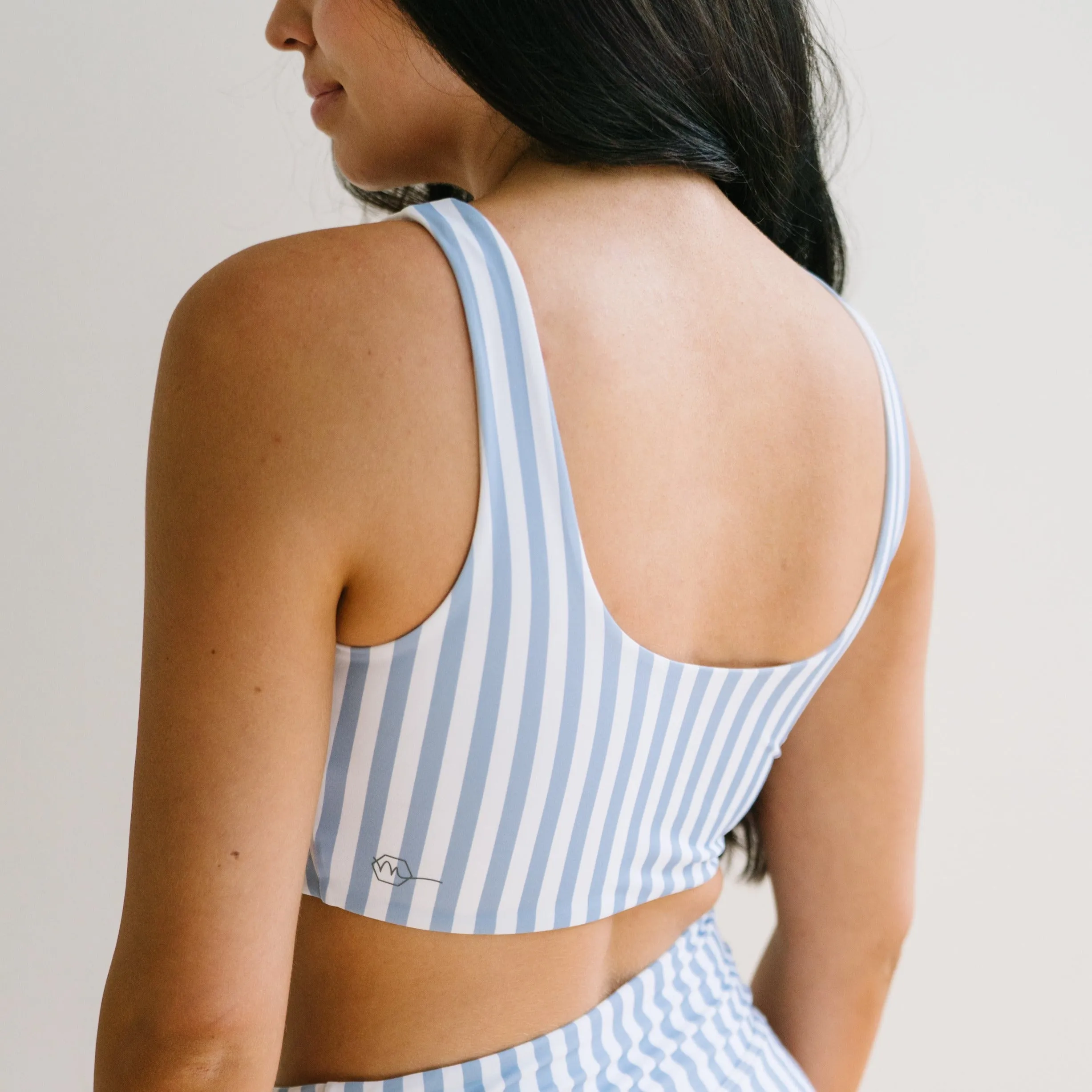 Oasis Bikini Top - Blue Stripe sold by Maven Thread