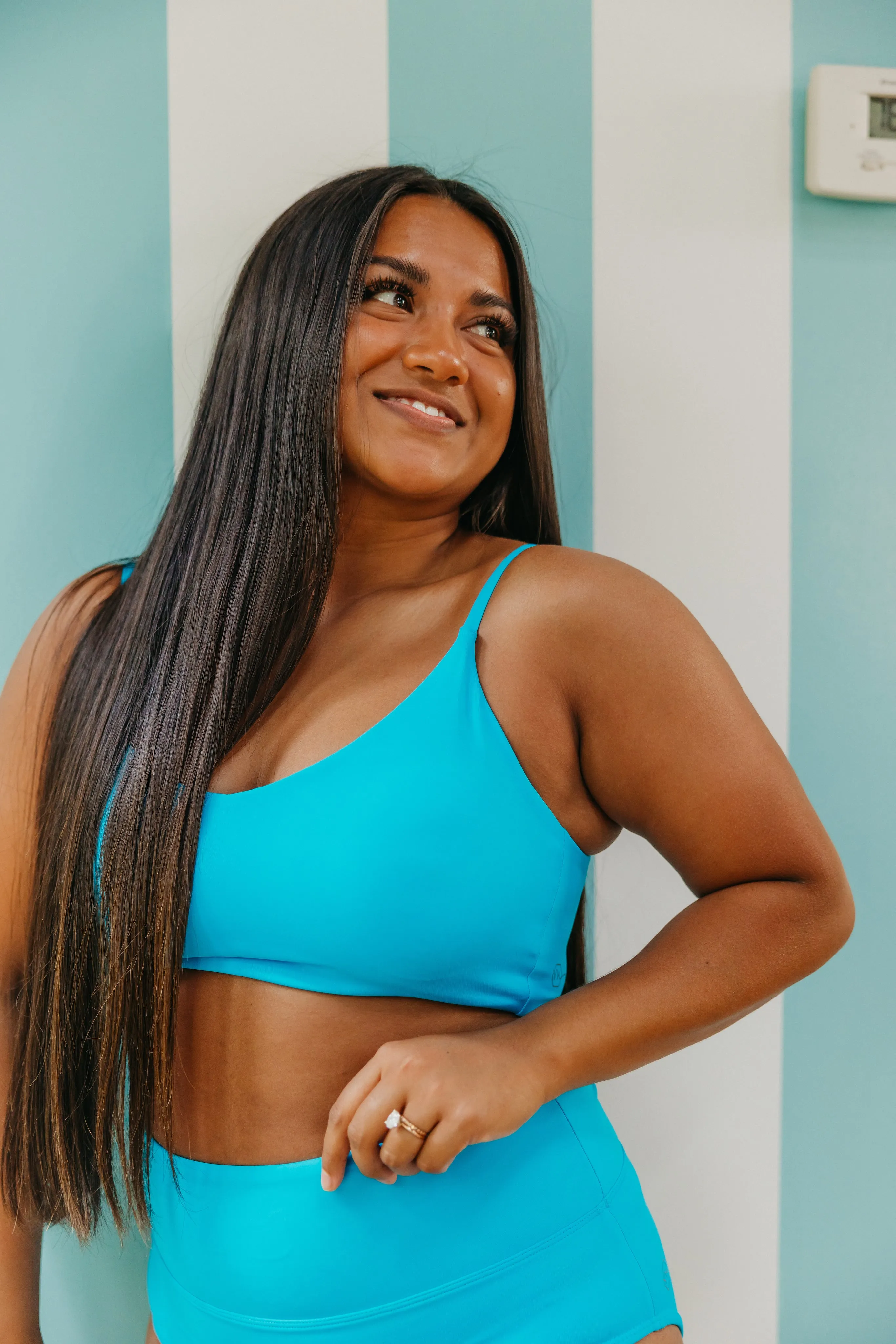 High Rise Swimsuit Bottoms - Neon Blue sold by Maven Thread product image thumbnail 5