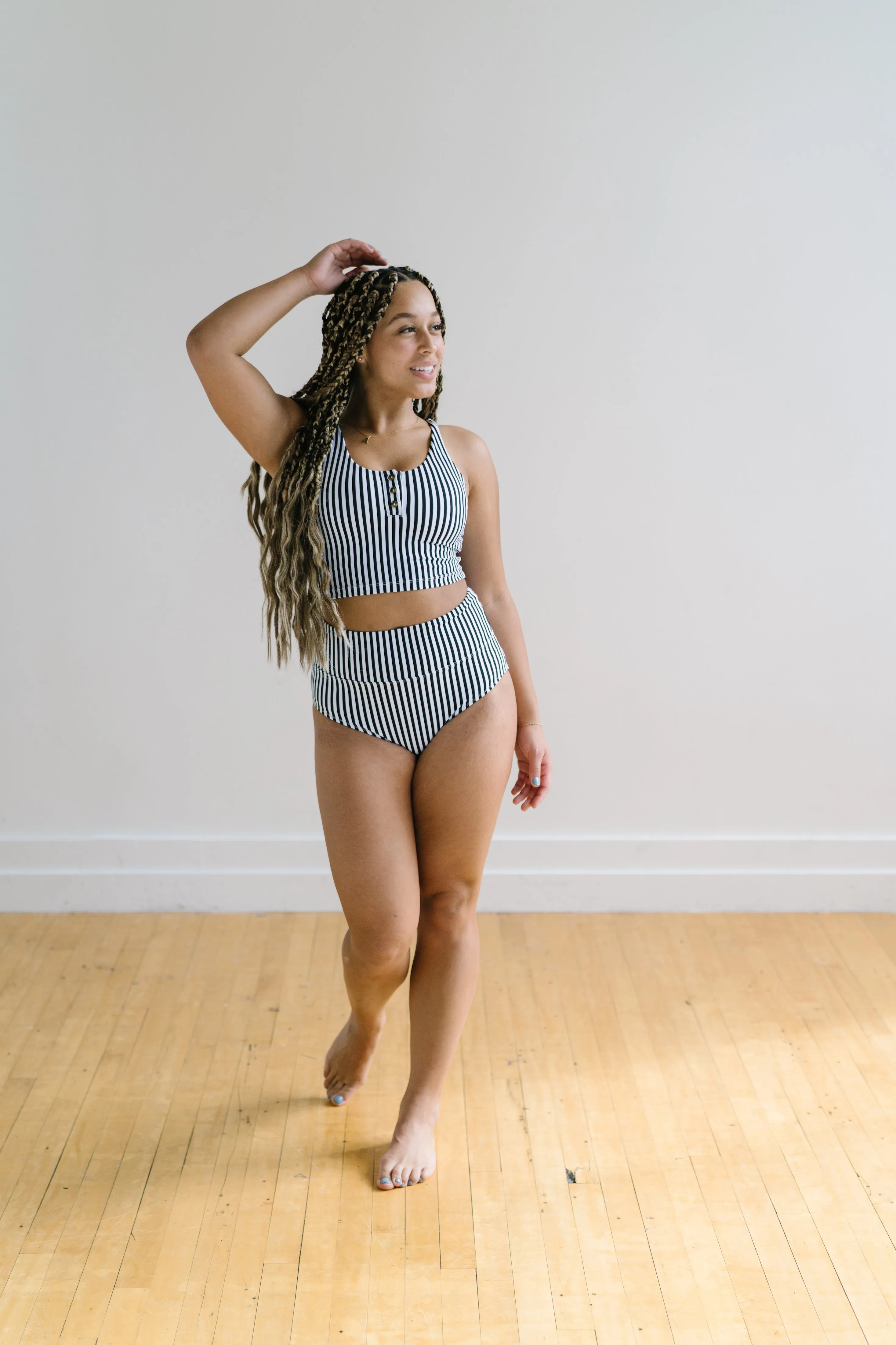 High Rise Bottoms - B&W Stripe (FINAL SALE) sold by Maven Thread product image thumbnail 5