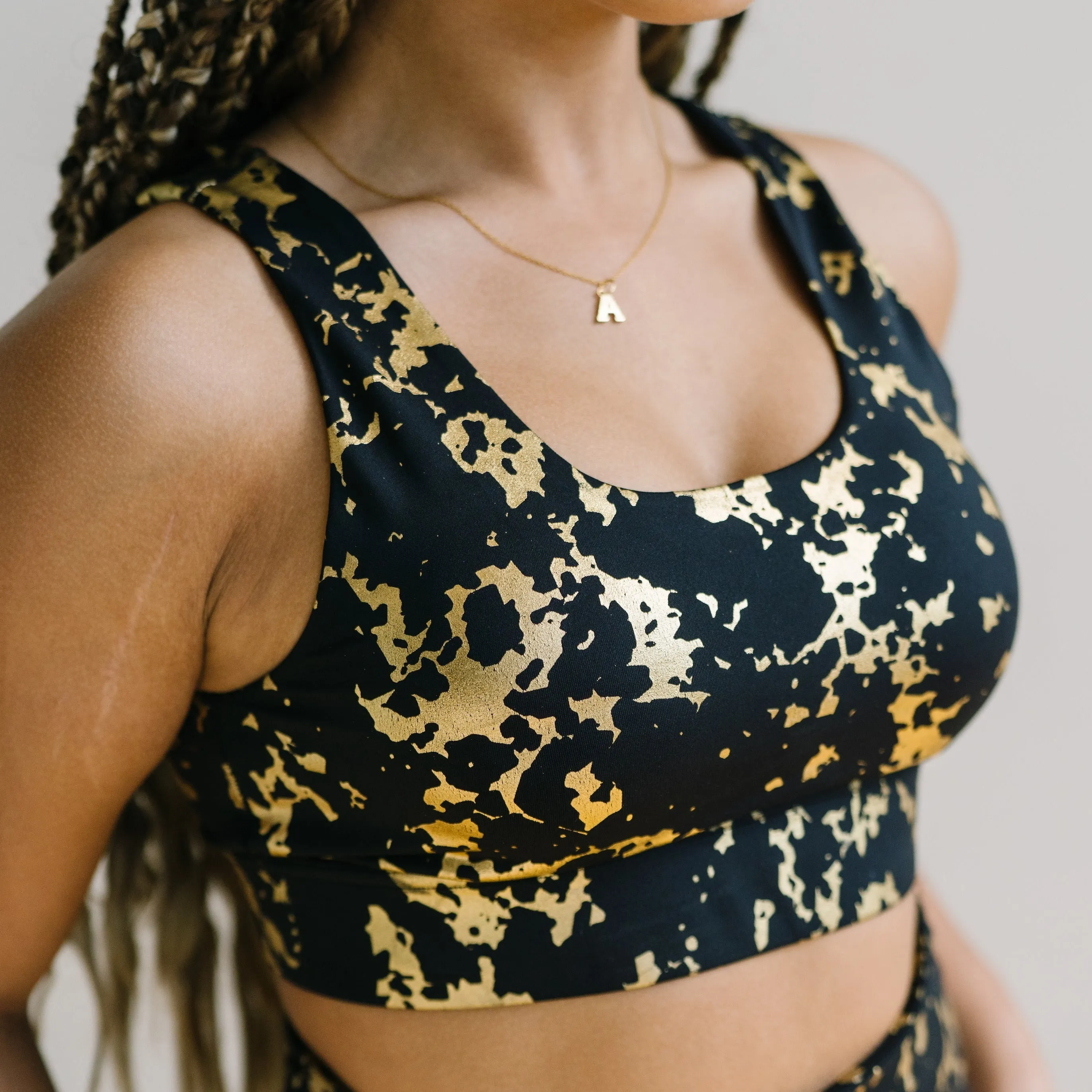Fierce Sports Bra - Gold Foil | MT SPORT sold by Maven Thread