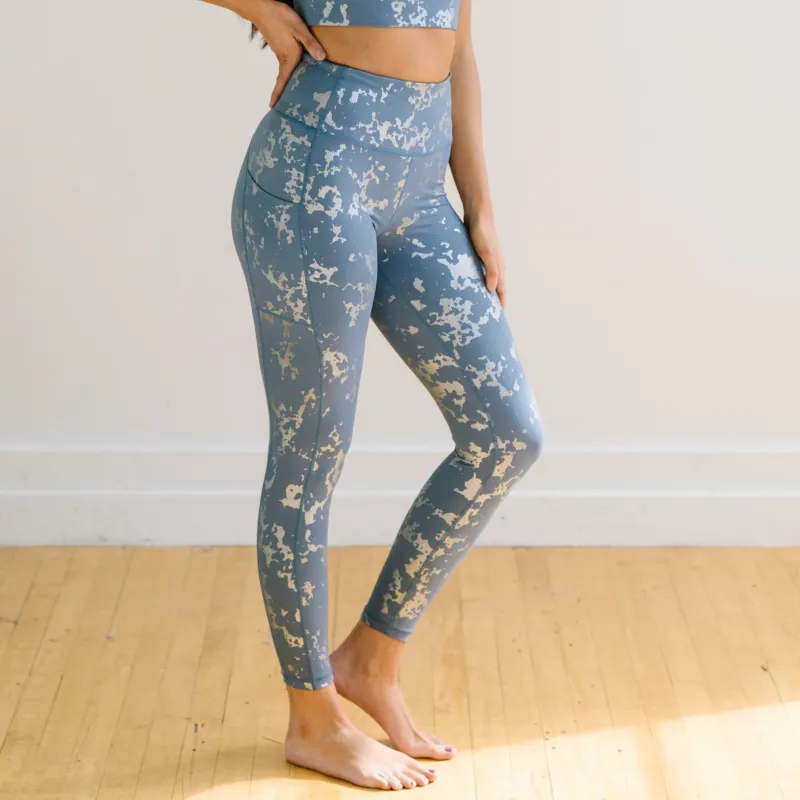 Inspire Leggings - Silver Foil | MT SPORT sold by Maven Thread