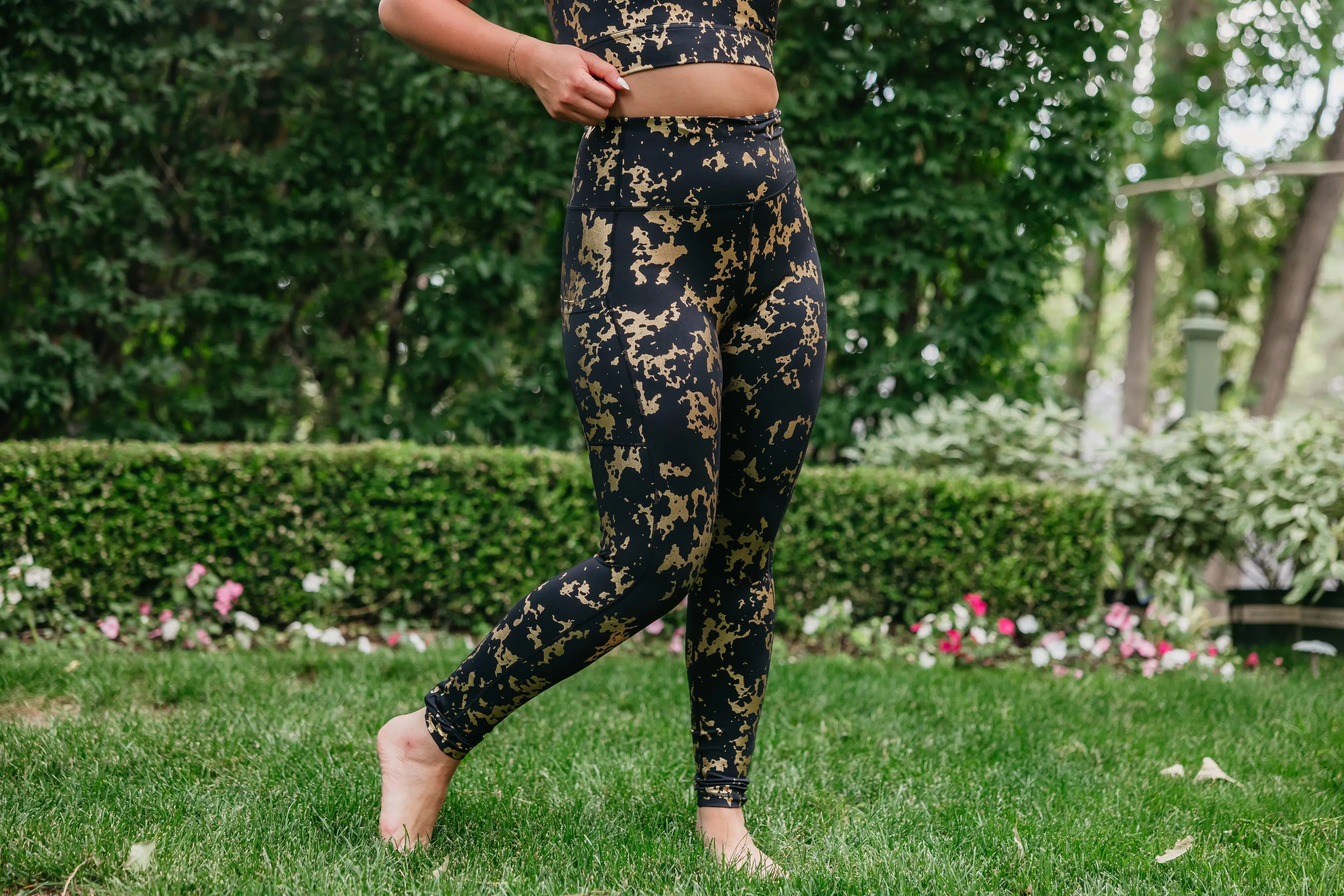 Inspire Leggings - Gold Foil | MT SPORT sold by Maven Thread product image thumbnail 5
