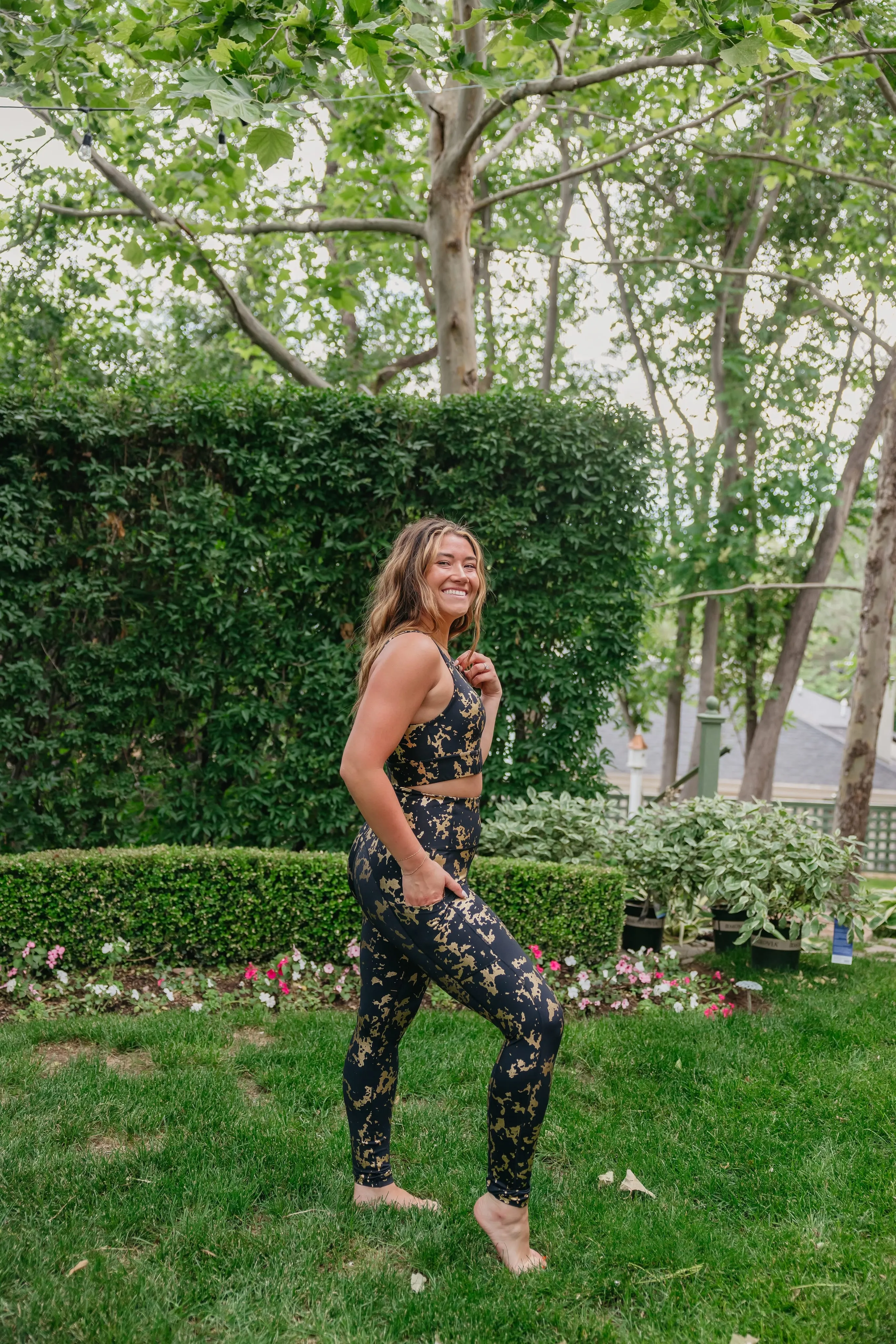 Inspire Leggings - Gold Foil | MT SPORT sold by Maven Thread product image thumbnail 4