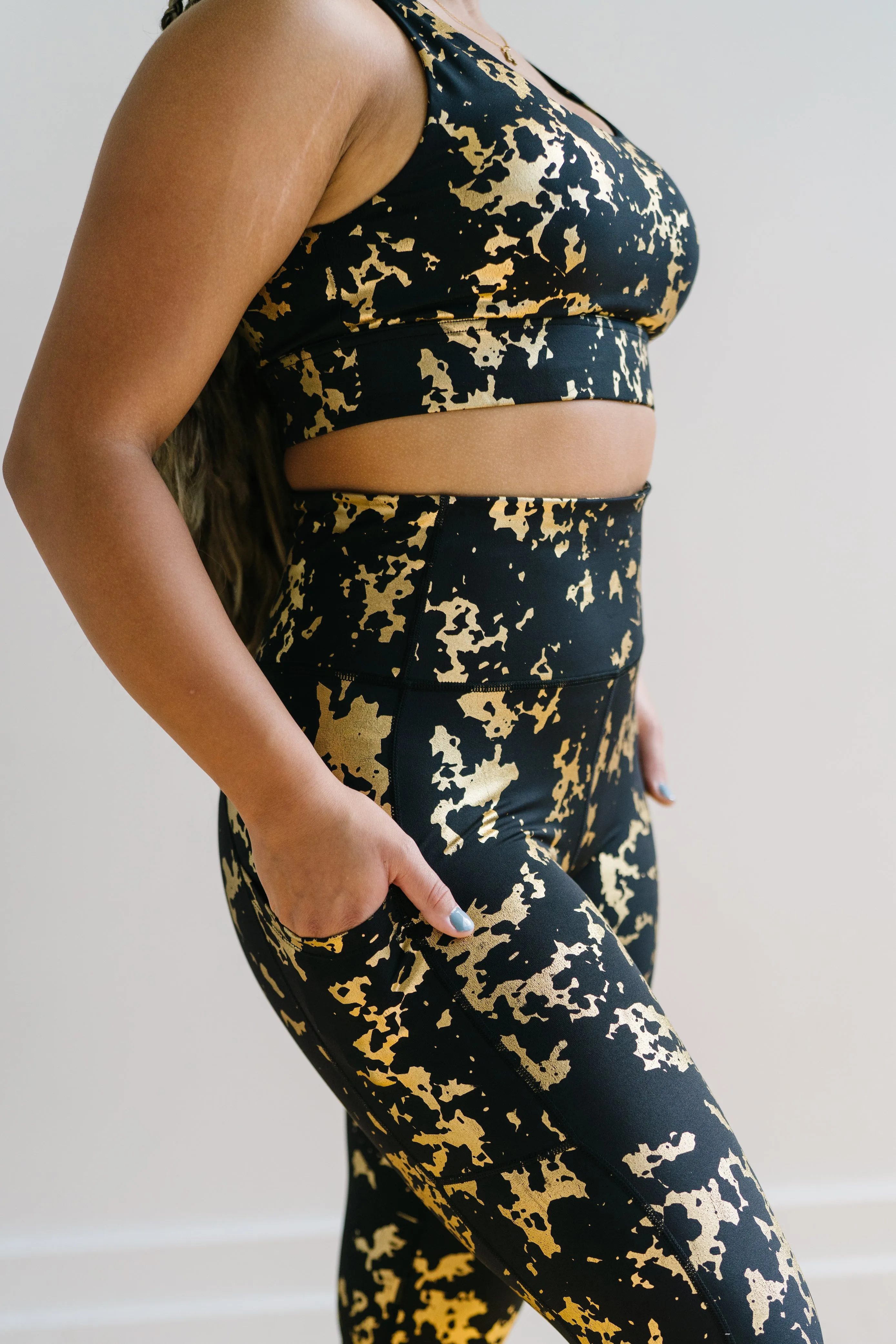 Inspire Leggings - Gold Foil | MT SPORT sold by Maven Thread product image thumbnail 2