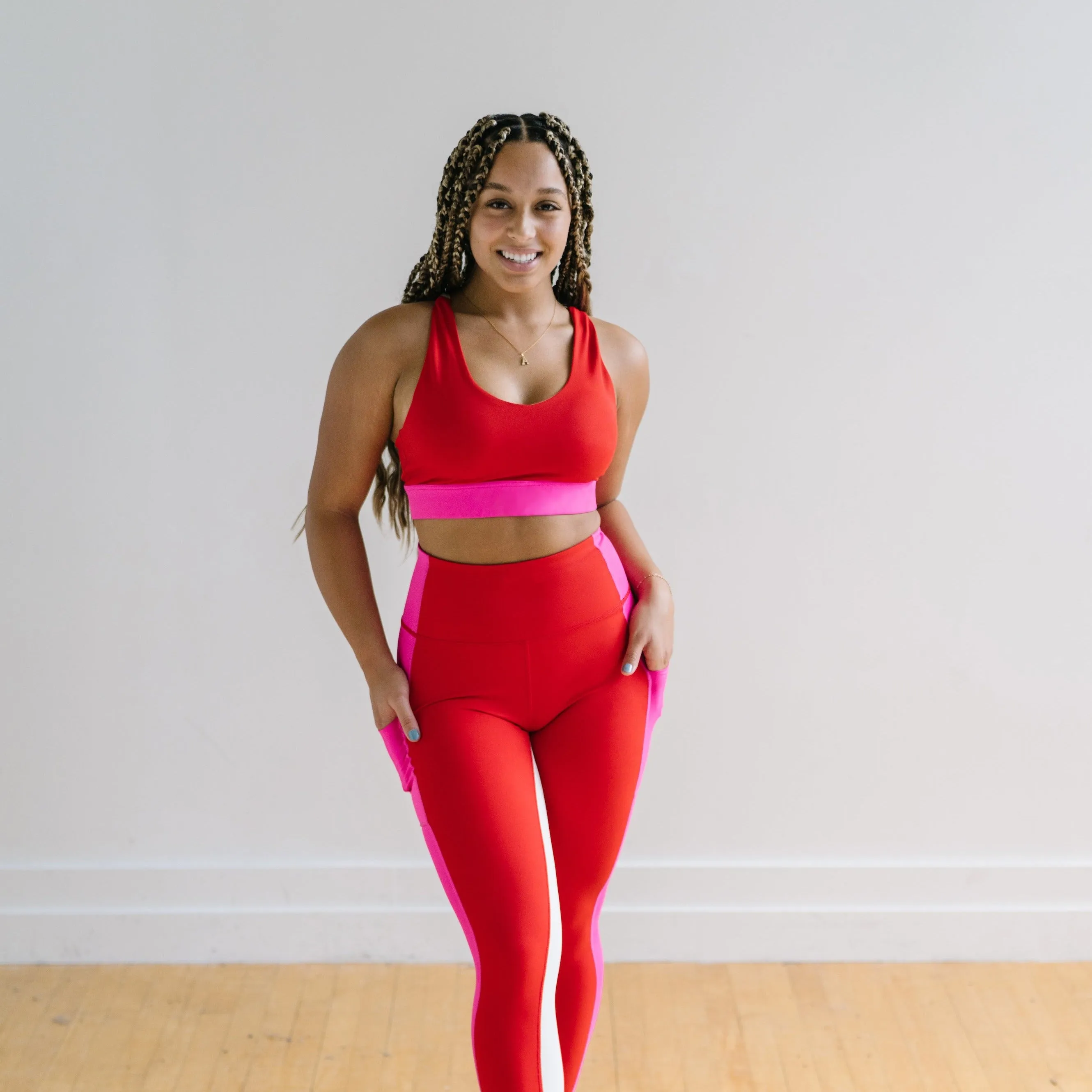 Criss Cross Sports Bra - Passion Pink | MT SPORT sold by Maven Thread product image thumbnail 2