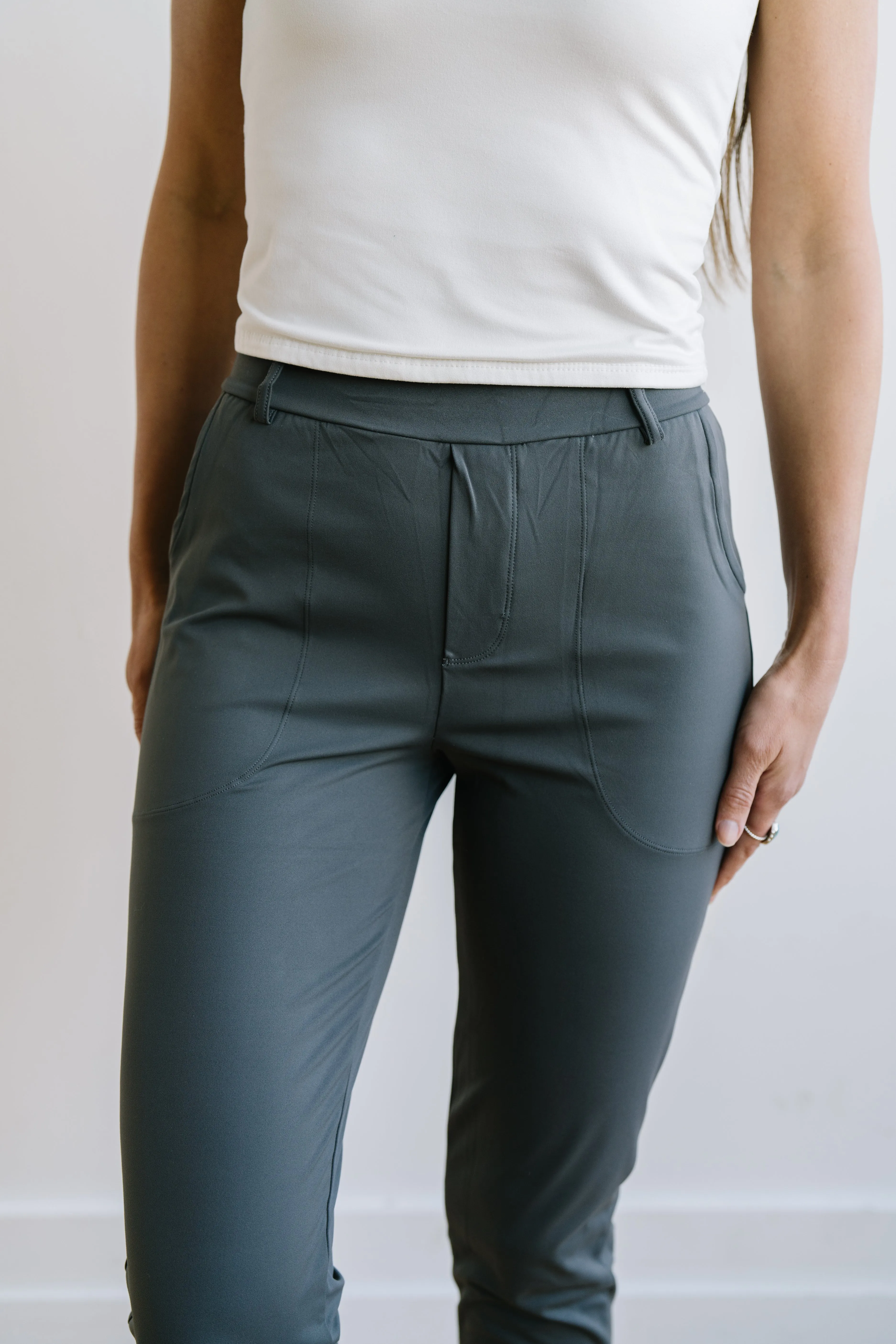 Work Hard Play Hard Trousers - Charcoal | MT LUXE sold by Maven Thread product image thumbnail 3