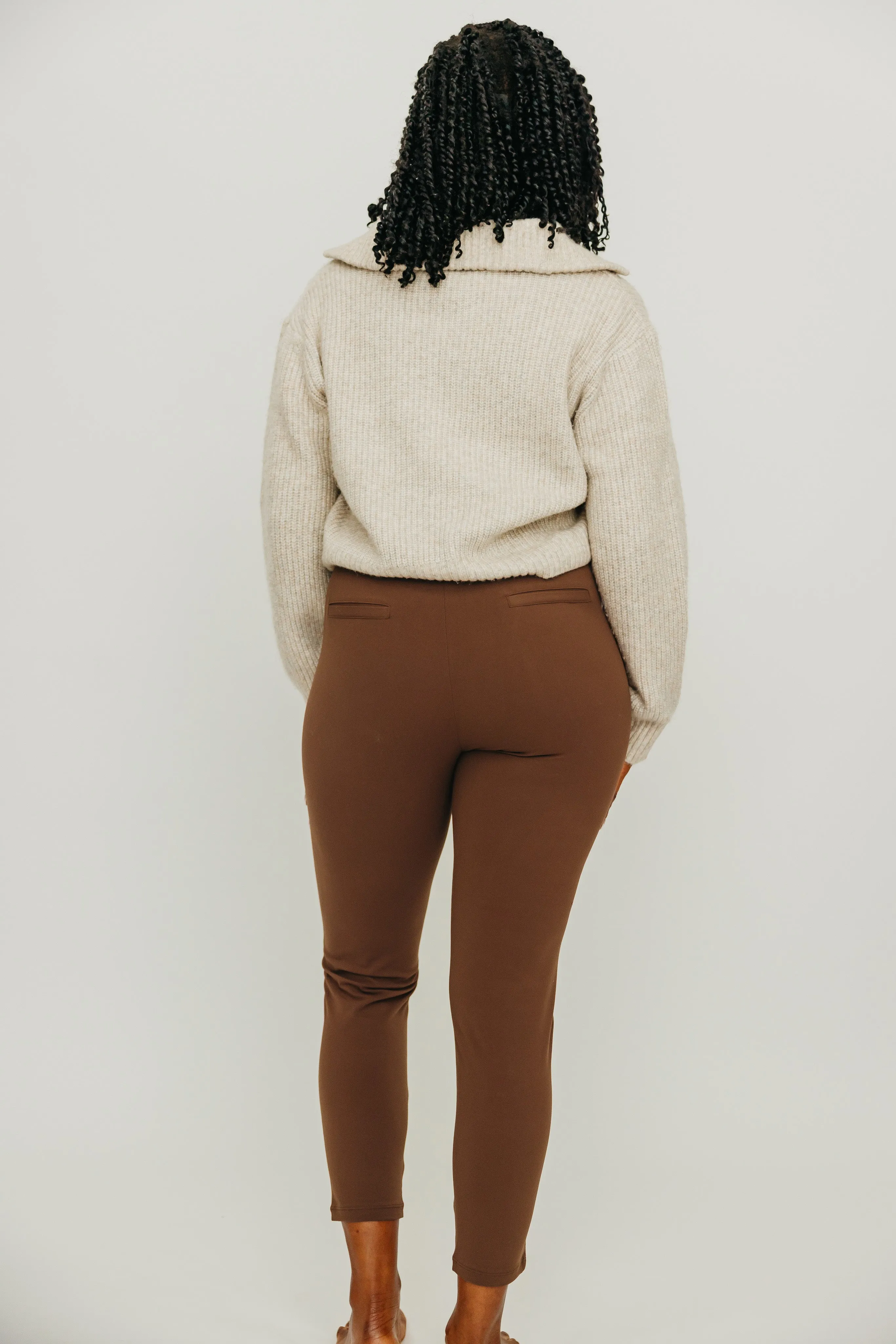 Work Hard Play Hard Trousers - Brown | MT LUXE sold by Maven Thread product image thumbnail 5