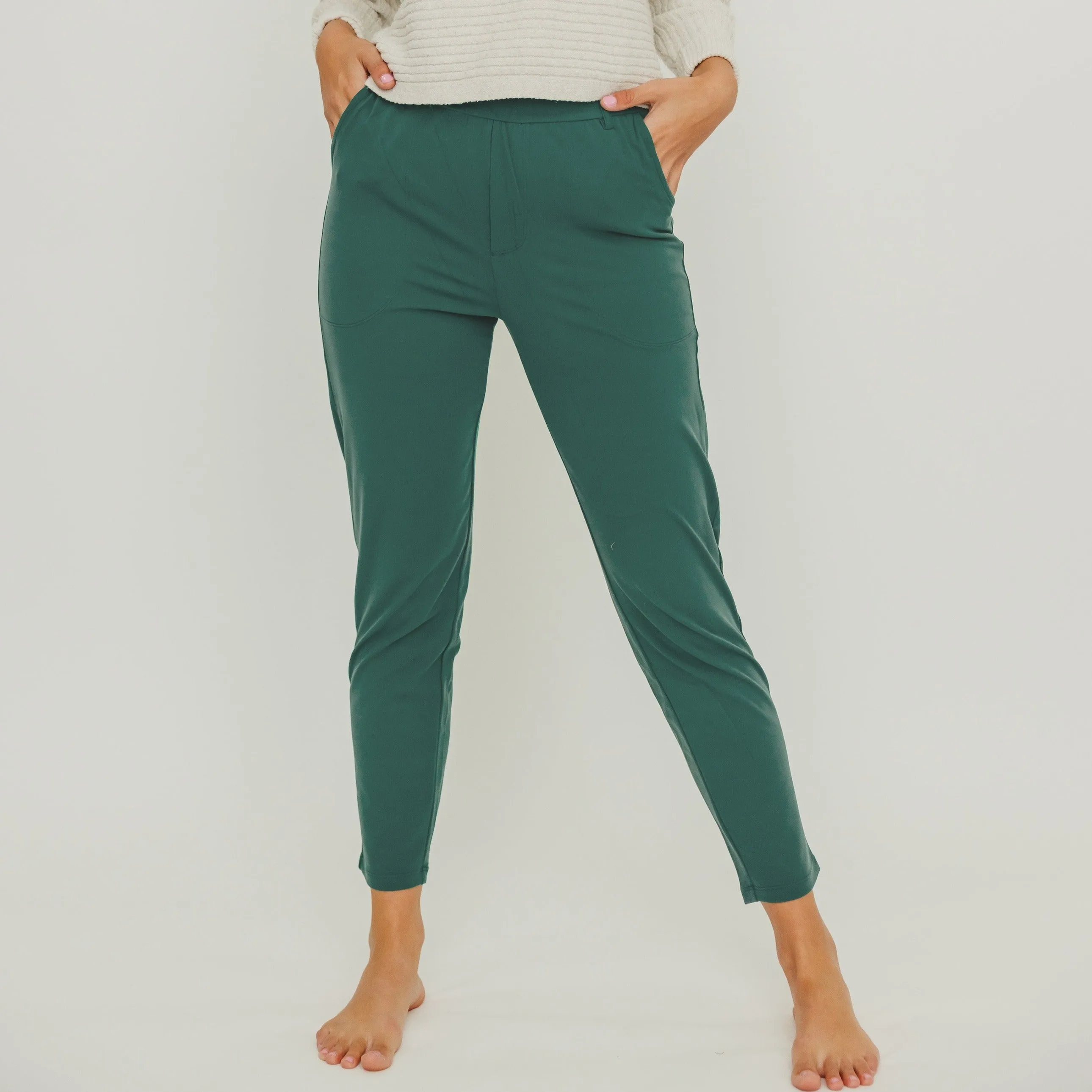 Work Hard Play Hard Trousers - Forest Green | MT LUXE sold by Maven Thread