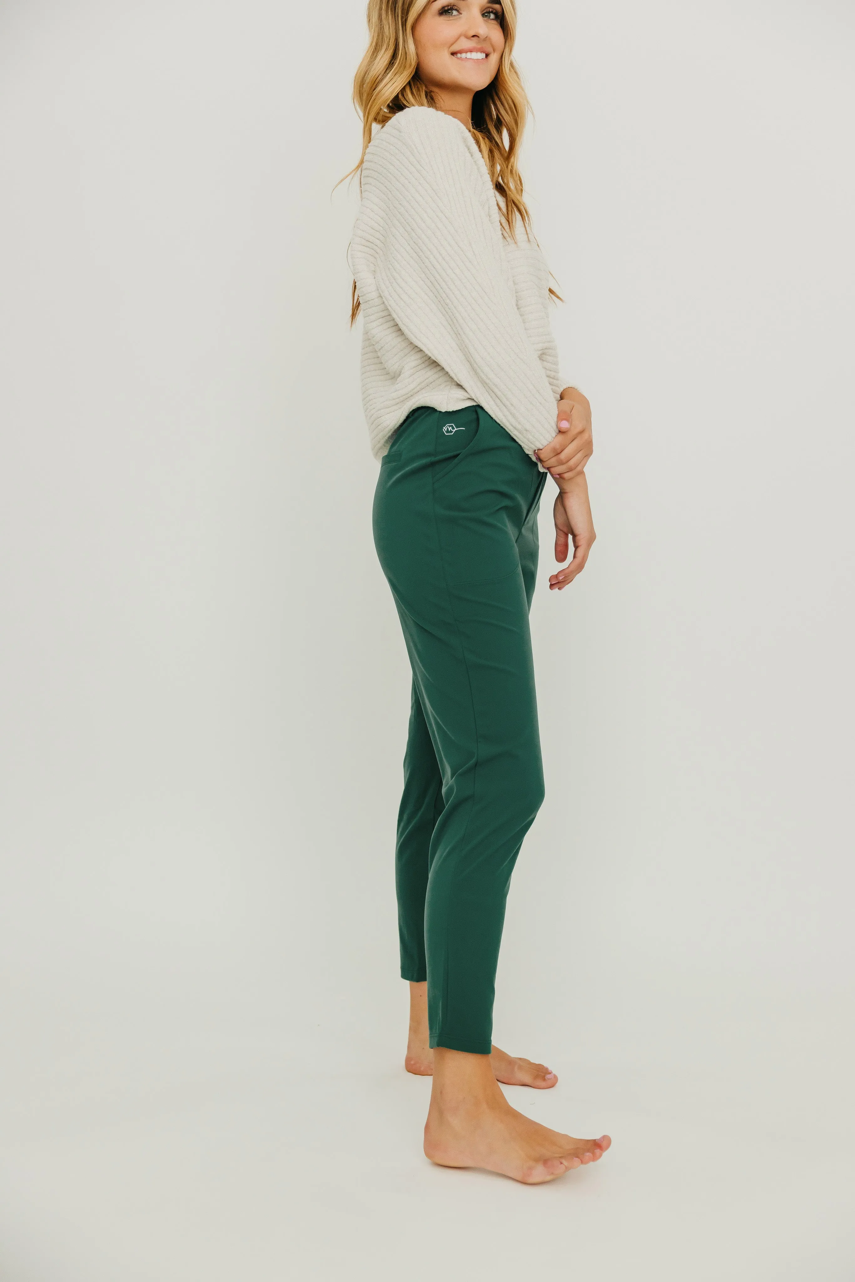 Work Hard Play Hard Trousers - Forest Green | MT LUXE sold by Maven Thread product image thumbnail 4
