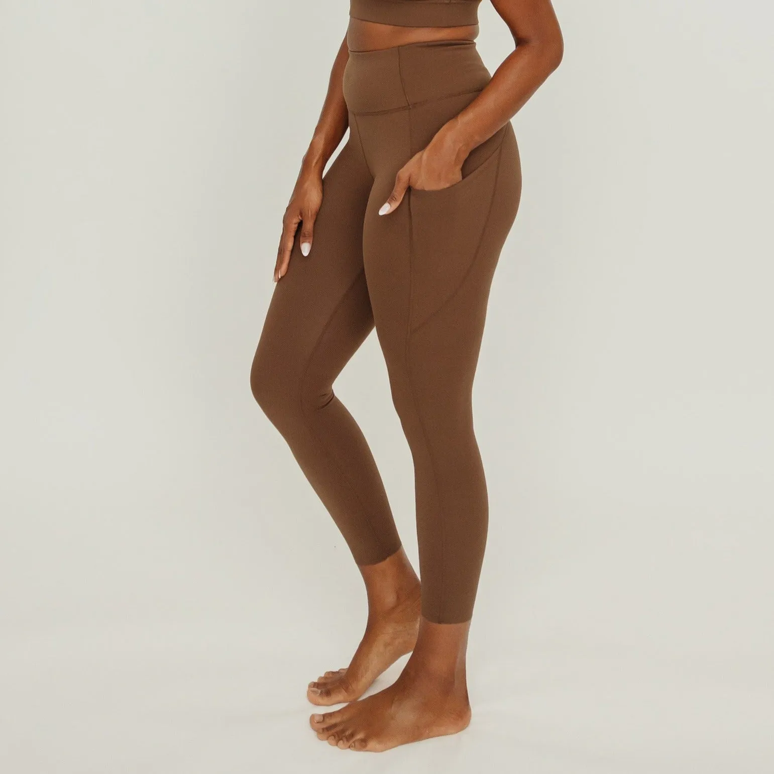 Focus Leggings - Brown | MT LUXE sold by Maven Thread