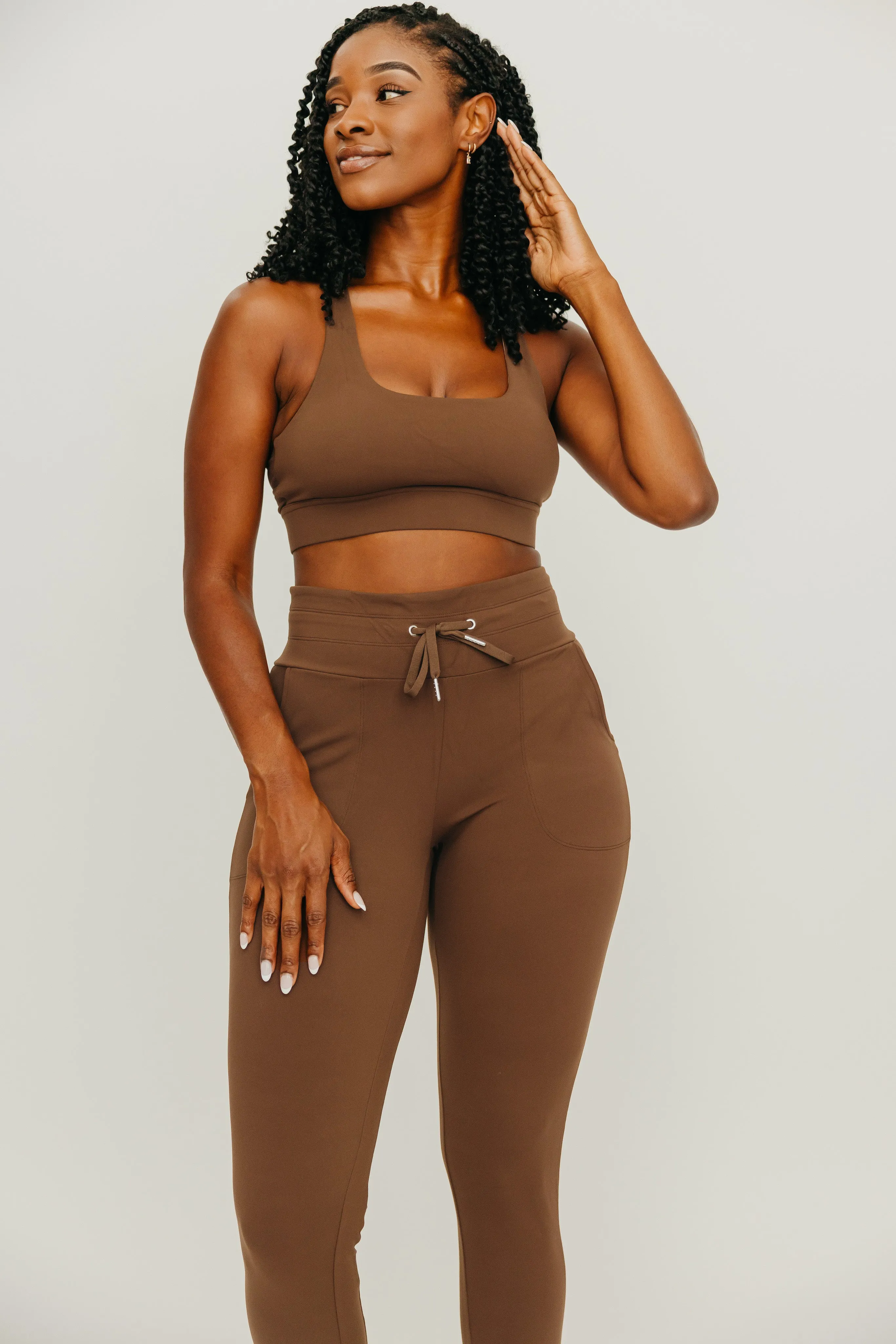 Warmup Joggers - Brown | MT LUXE sold by Maven Thread product image thumbnail 2