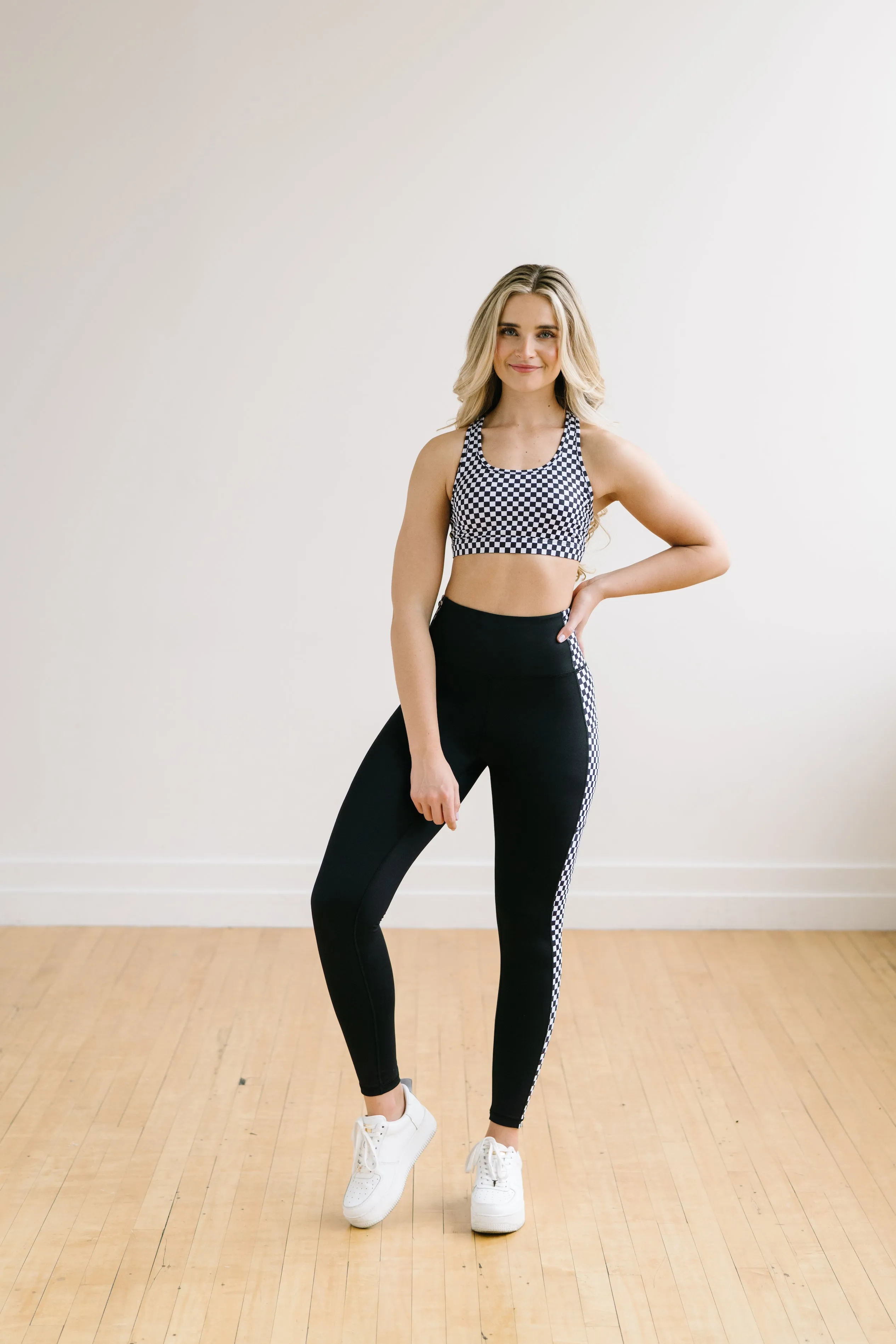 Inspire Leggings - B&W Checkered | MT SPORT sold by Maven Thread product image thumbnail 5