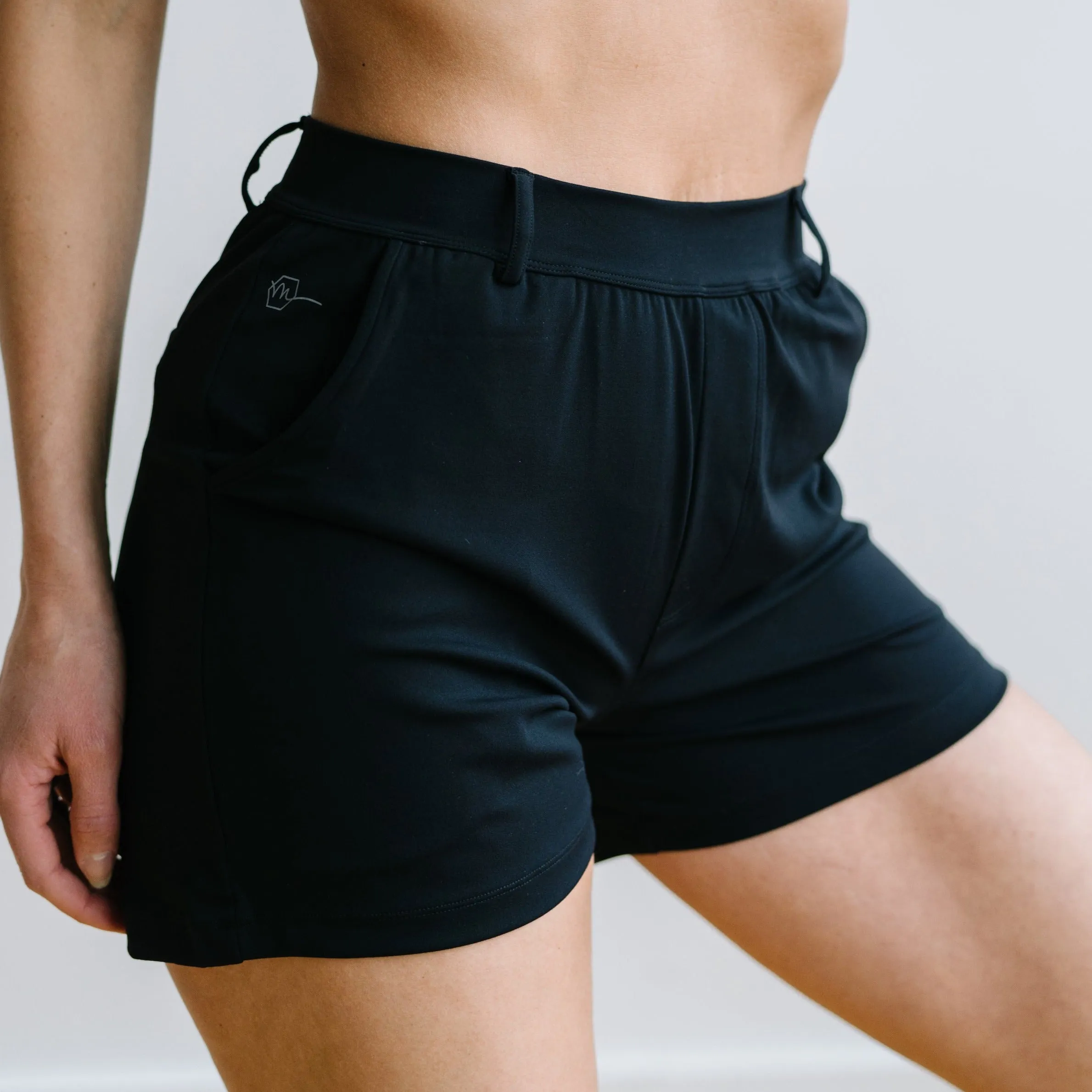 Work Hard Play Hard Trouser Shorts - Black | MT LUXE sold by Maven Thread