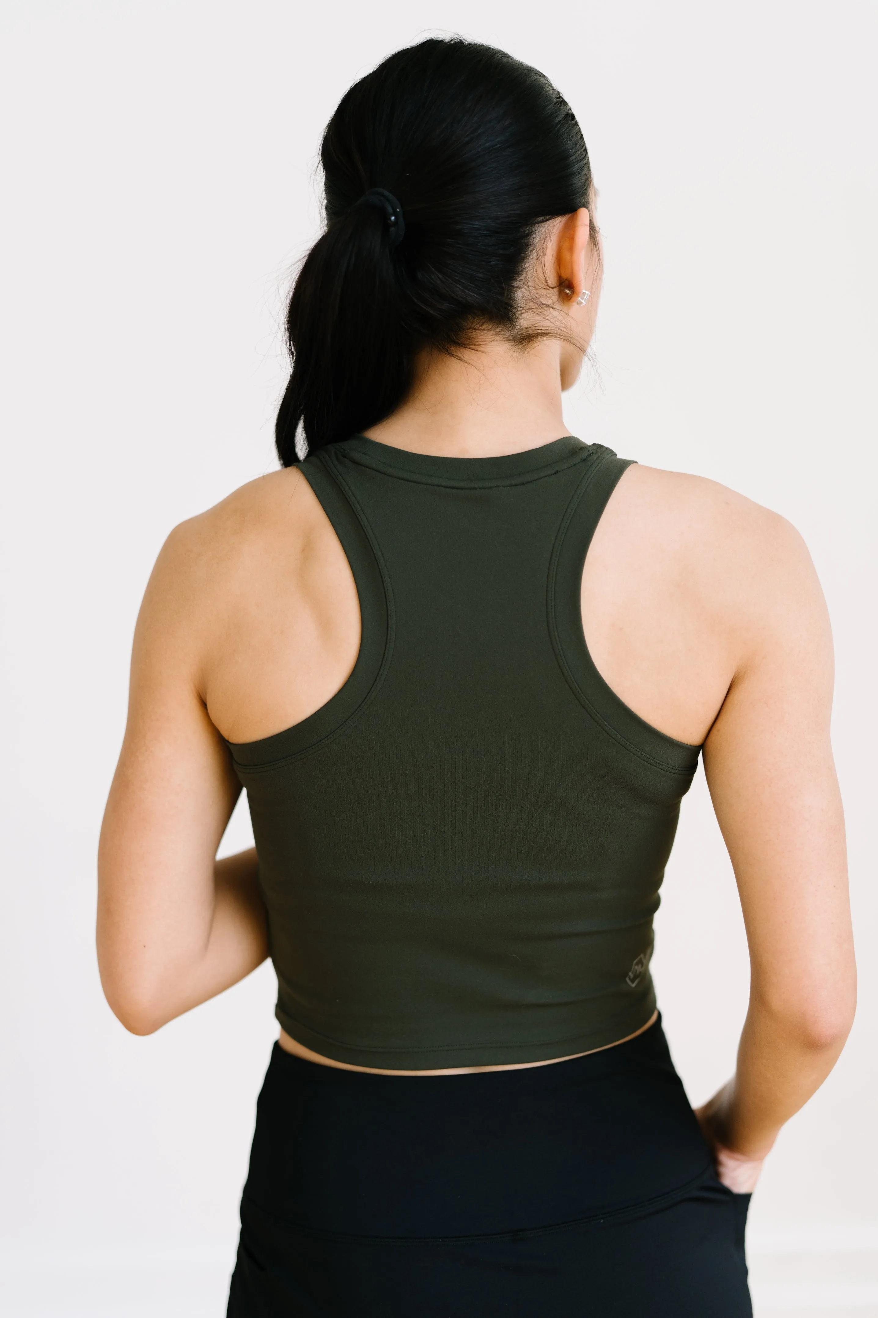 Renew Crop Tank - Olive Green | MT LUXE sold by Maven Thread product image thumbnail 4
