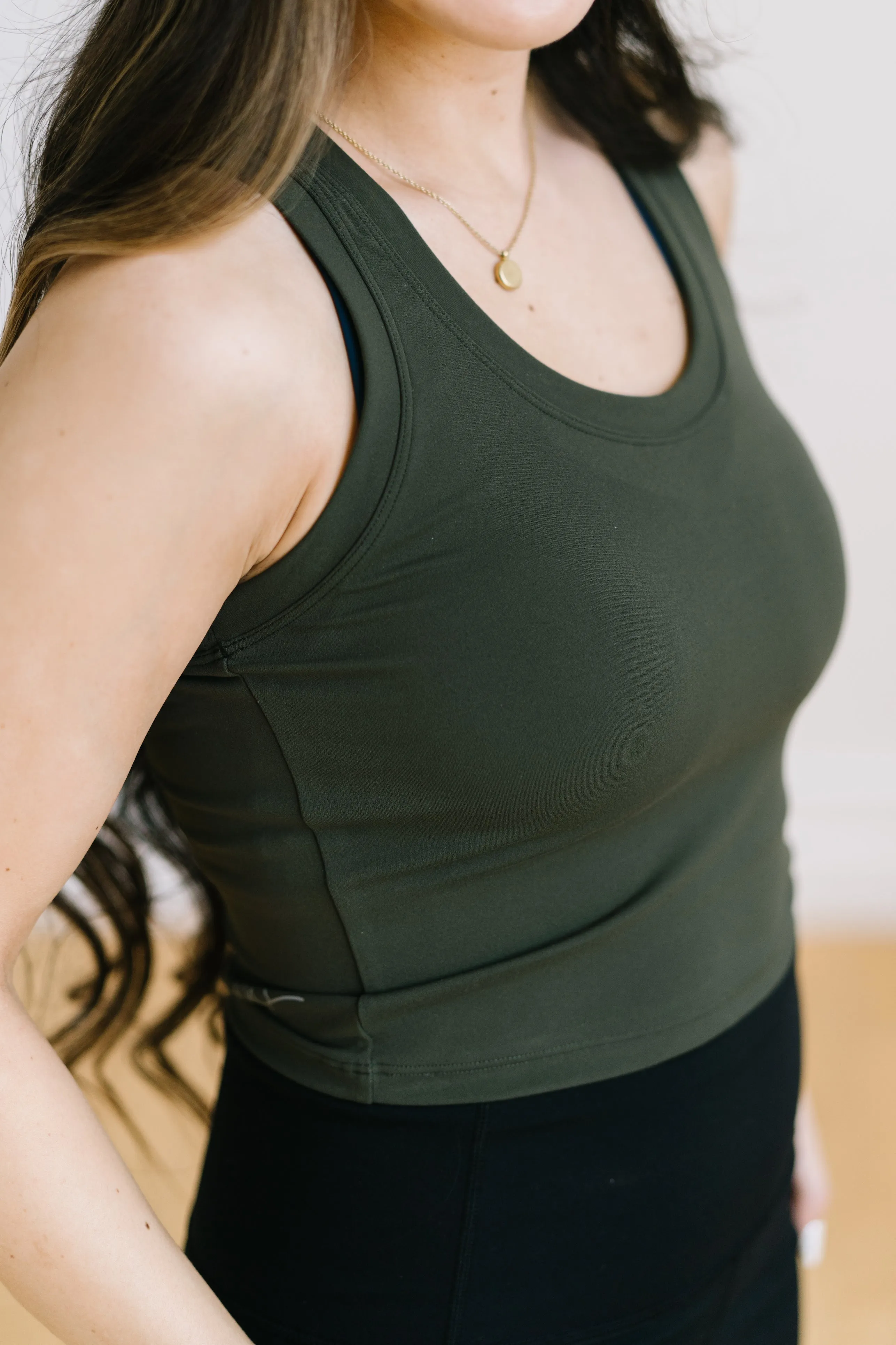 Renew Crop Tank - Olive Green | MT LUXE sold by Maven Thread product image thumbnail 5
