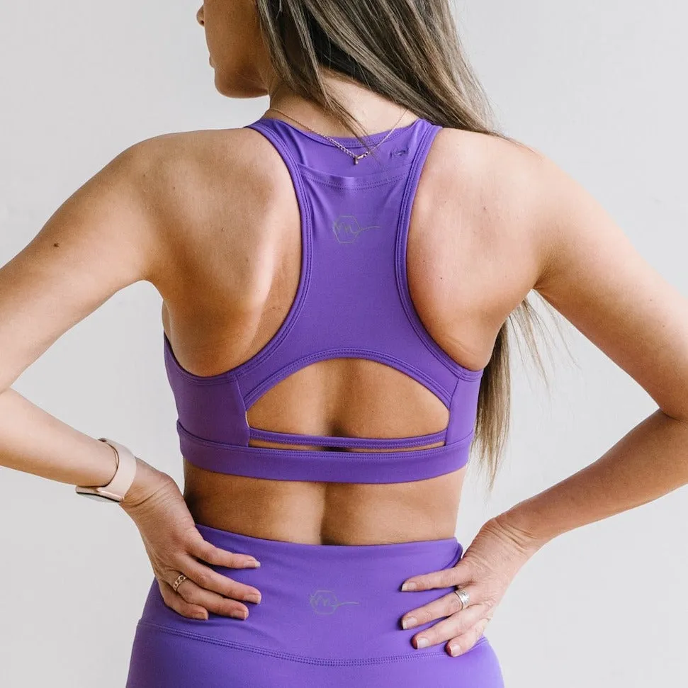 Power Sports Bra - Violet | MT SPORT sold by Maven Thread