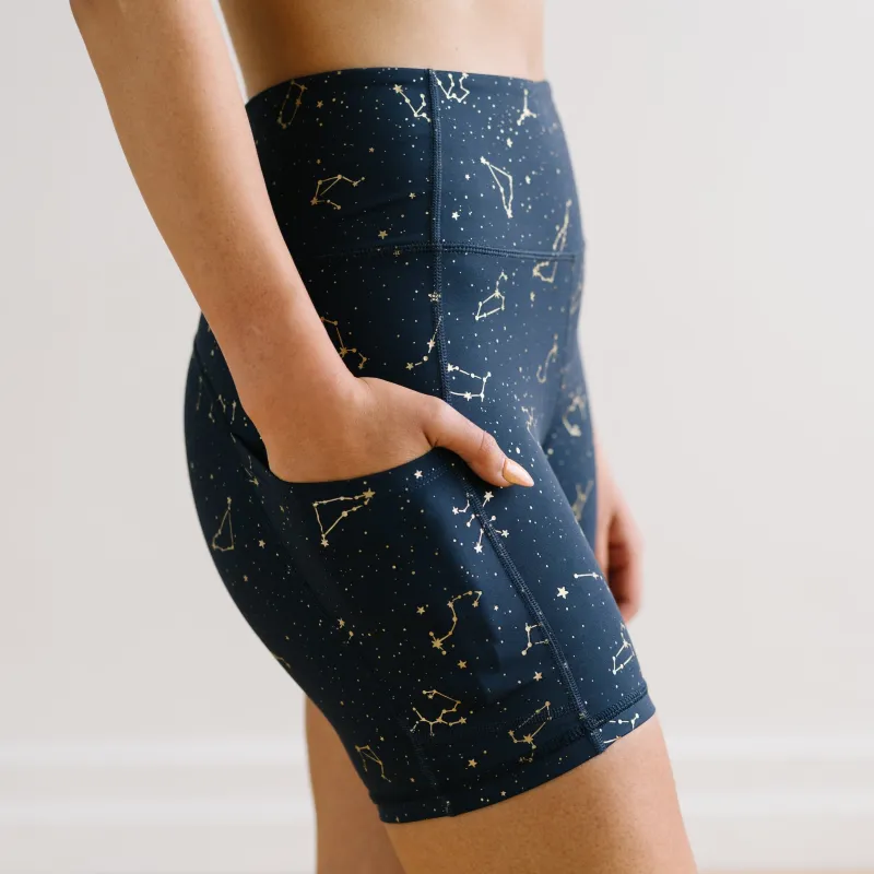Biker Shorts - 6'' - Navy Zodiac | MT SPORT sold by Maven Thread