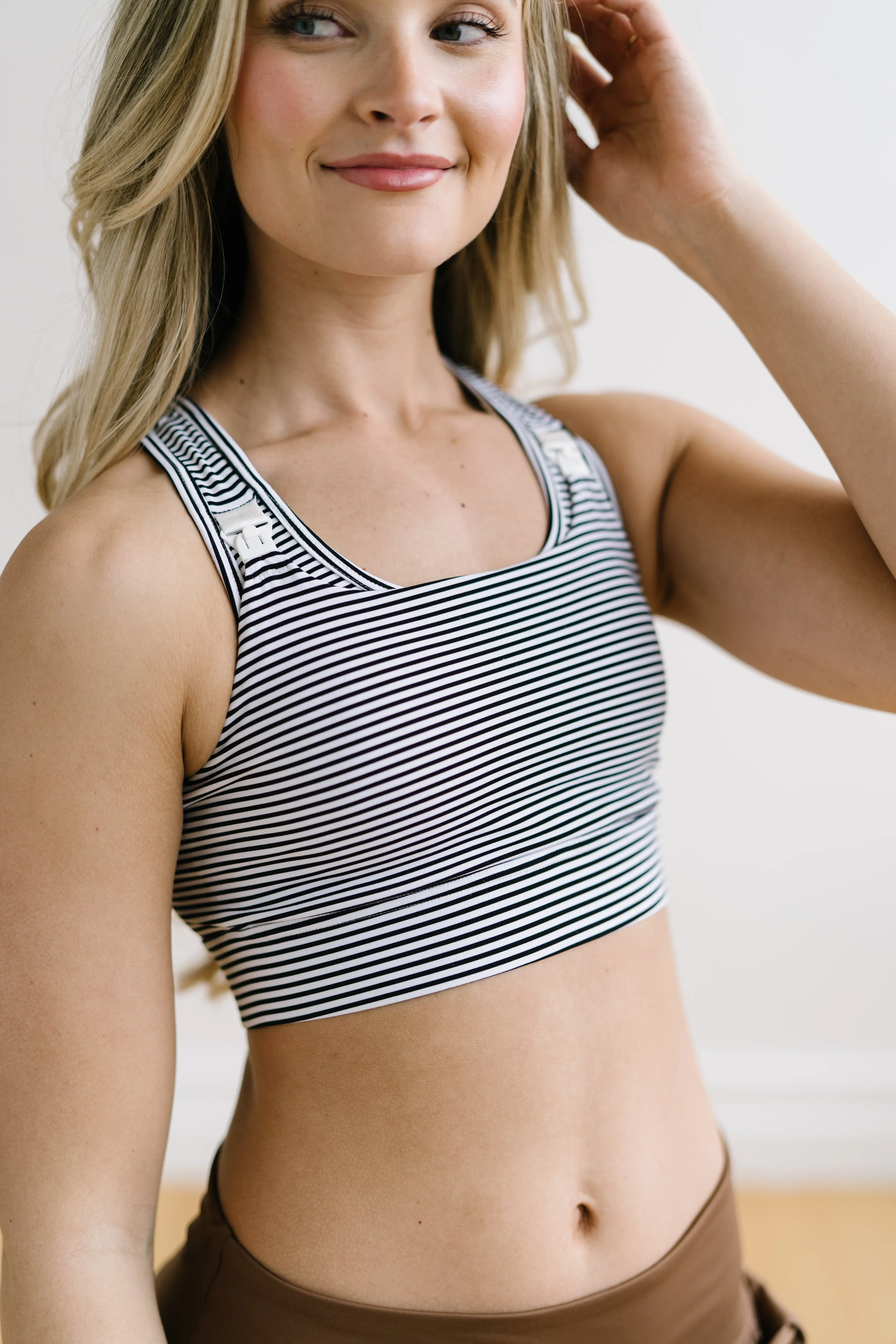 Maternity Sports Bra - B&W Stripe | MT SPORT sold by Maven Thread product image thumbnail 4