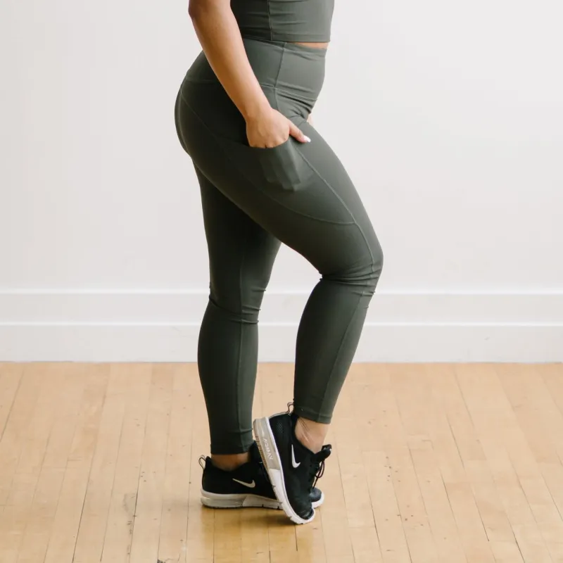 Inspire Leggings - Green Ribbed sold by Maven Thread