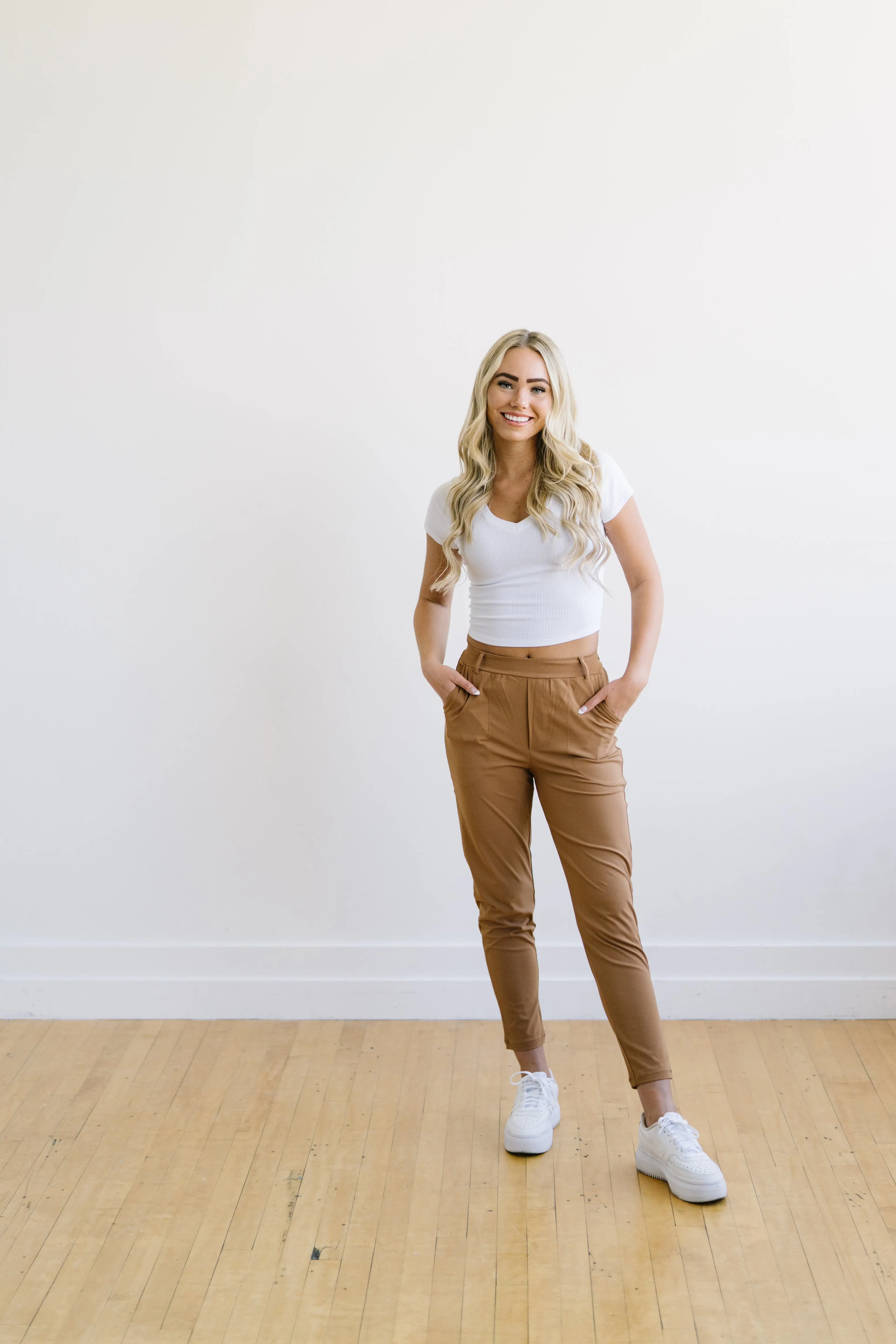 Work Hard Play Hard Trousers - Dark Khaki | MT LUXE sold by Maven Thread product image thumbnail 3