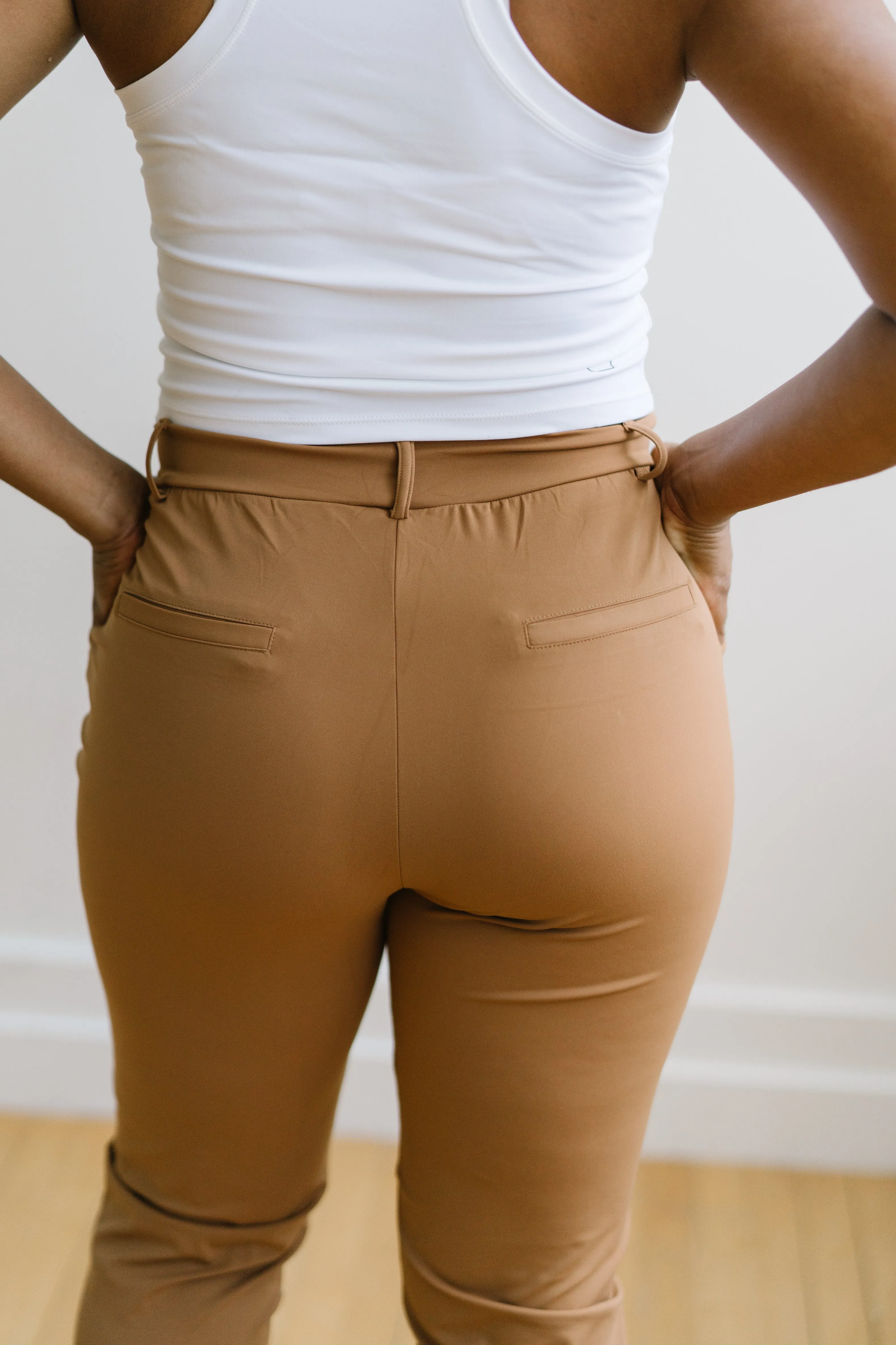 Work Hard Play Hard Trousers - Dark Khaki | MT LUXE sold by Maven Thread product image thumbnail 4