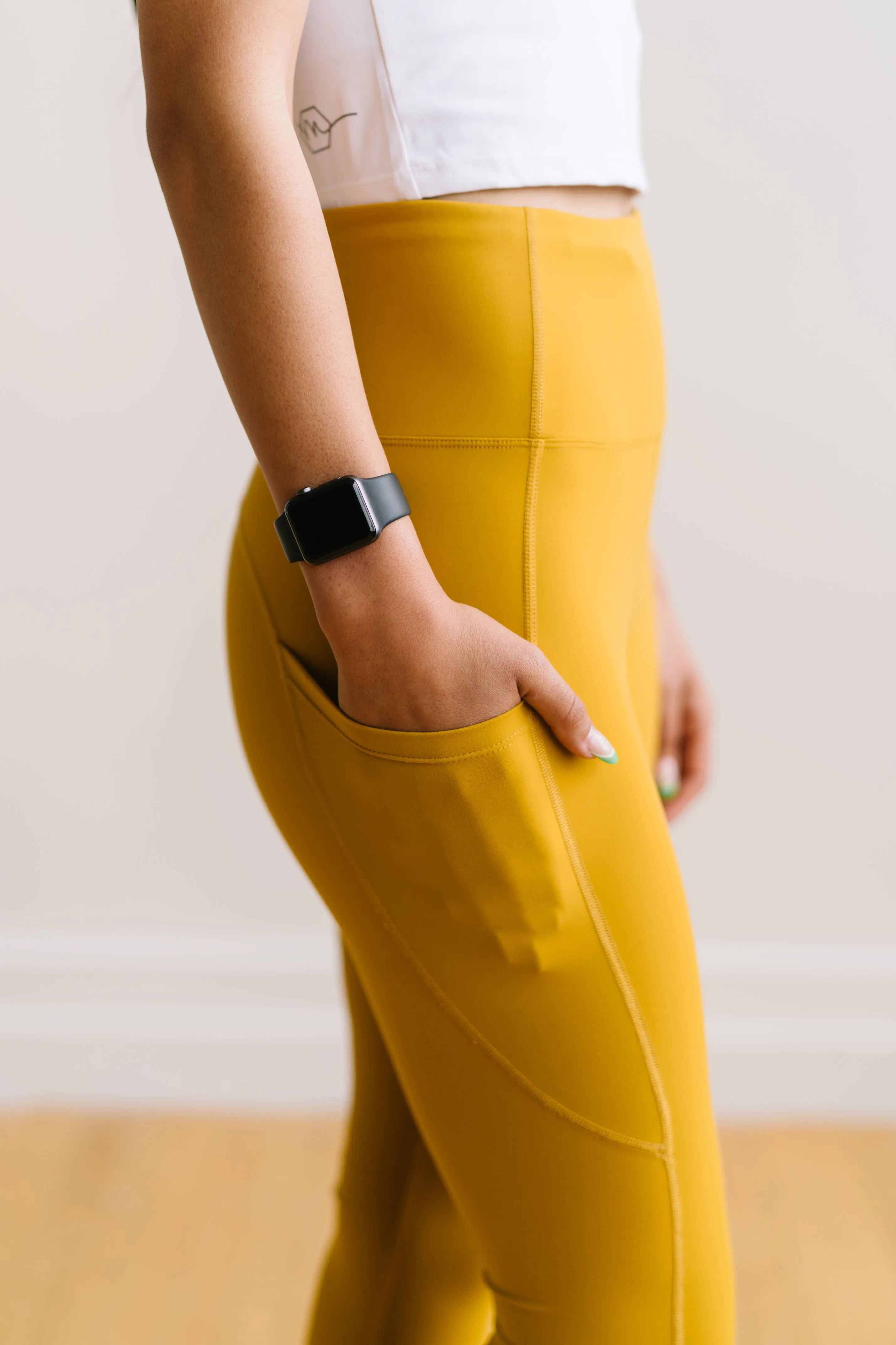 Focus Leggings - Mustard | MT LUXE sold by Maven Thread product image thumbnail 3