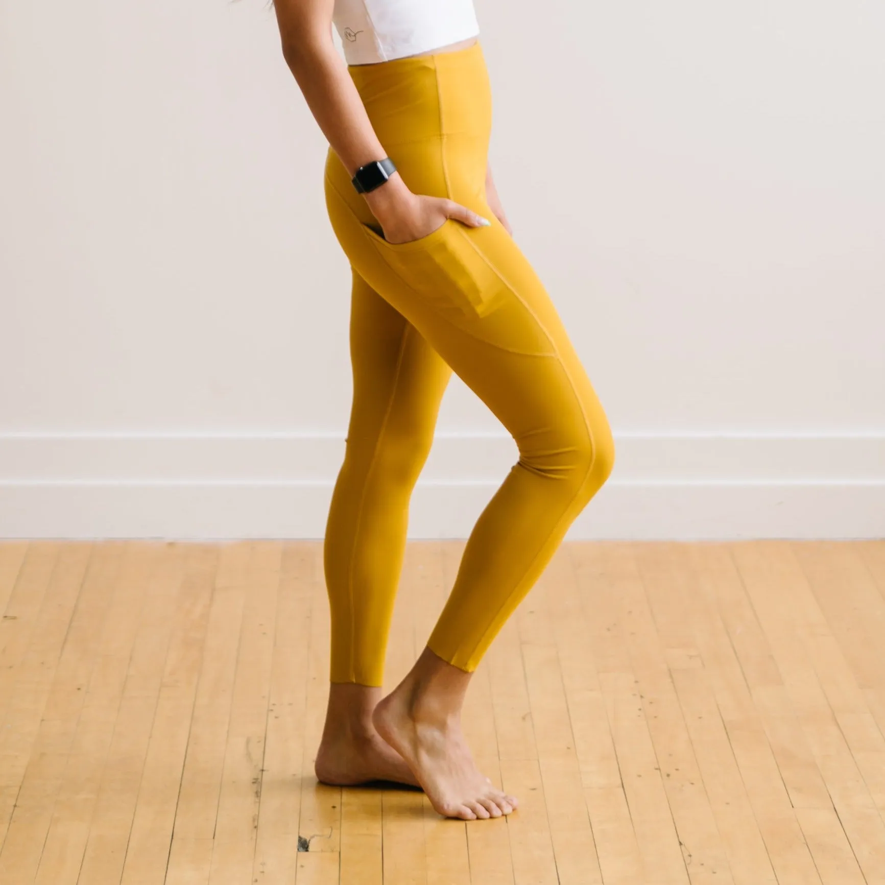 Focus Leggings - Mustard | MT LUXE sold by Maven Thread