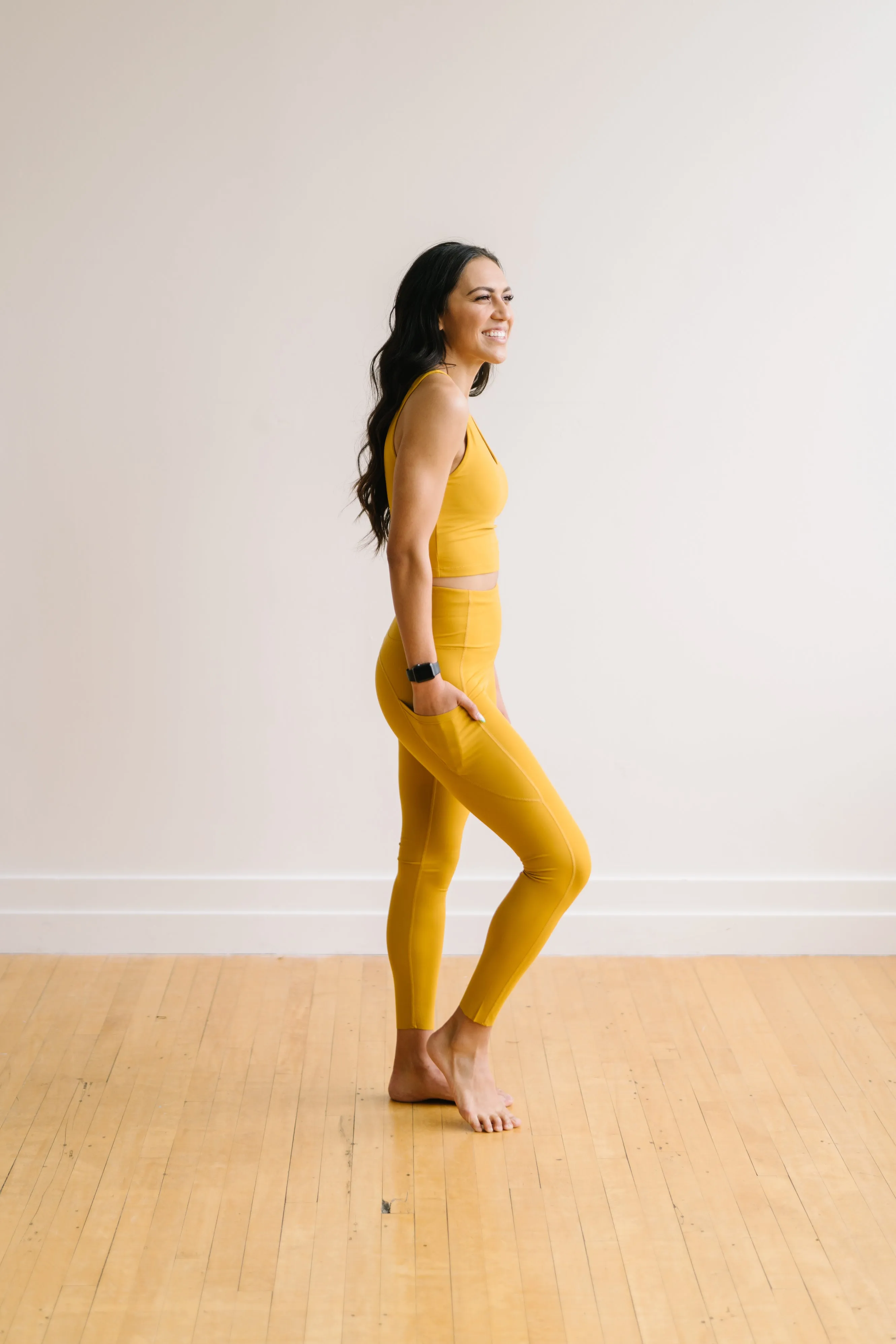 Crop Tank Sports Bra - Mustard | MT LUXE sold by Maven Thread product image thumbnail 4