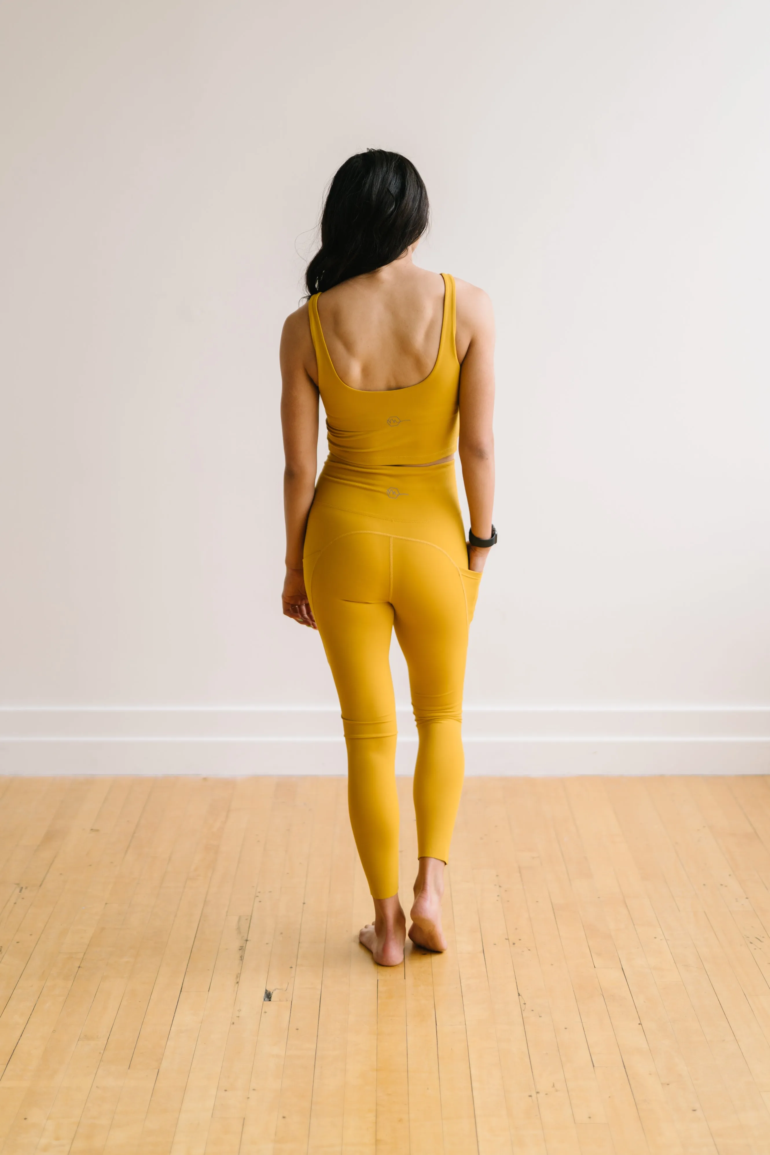 Crop Tank Sports Bra - Mustard | MT LUXE sold by Maven Thread product image thumbnail 3
