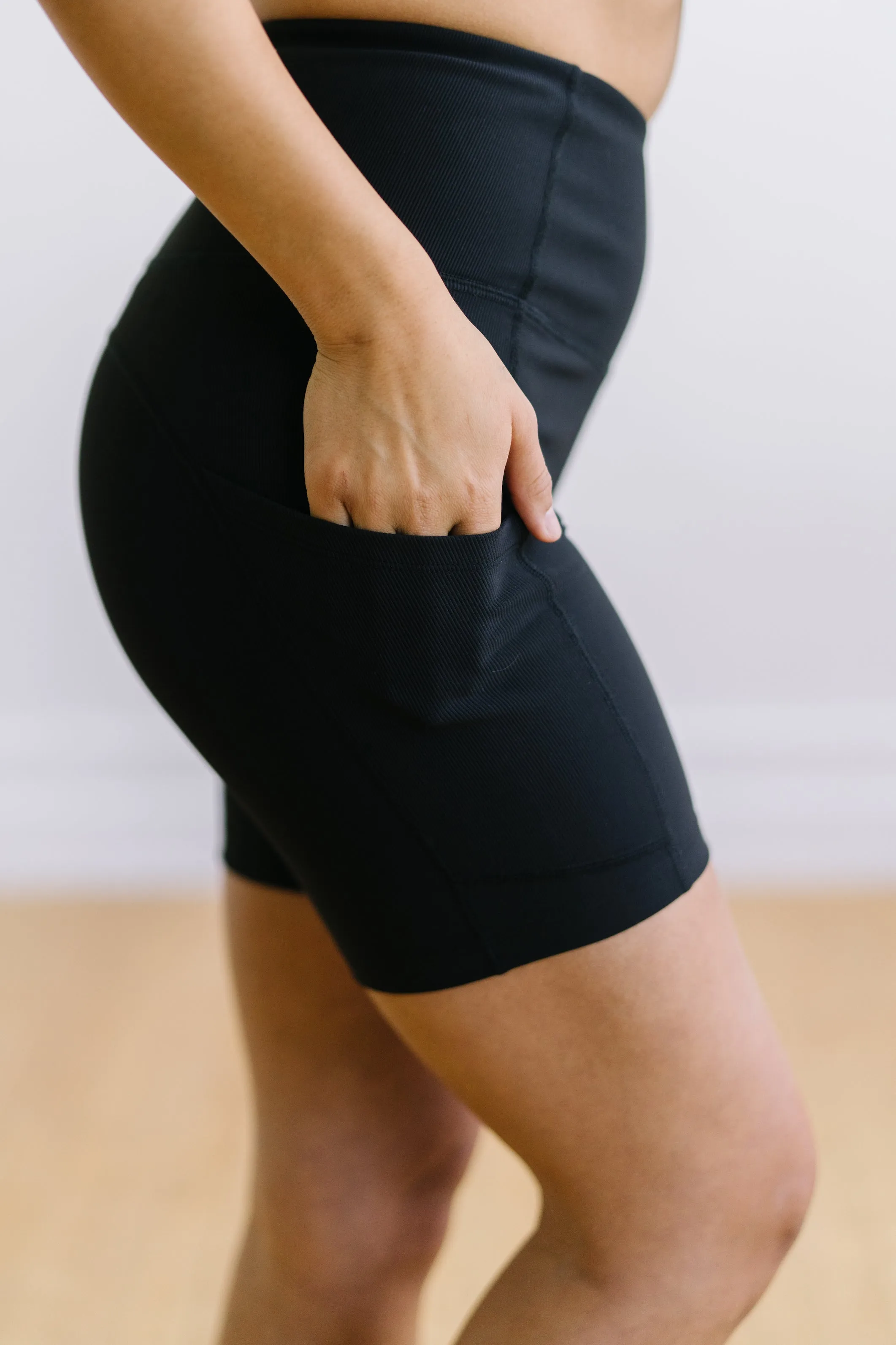 Ribbed Biker Shorts - 6'' - Black sold by Maven Thread product image thumbnail 5