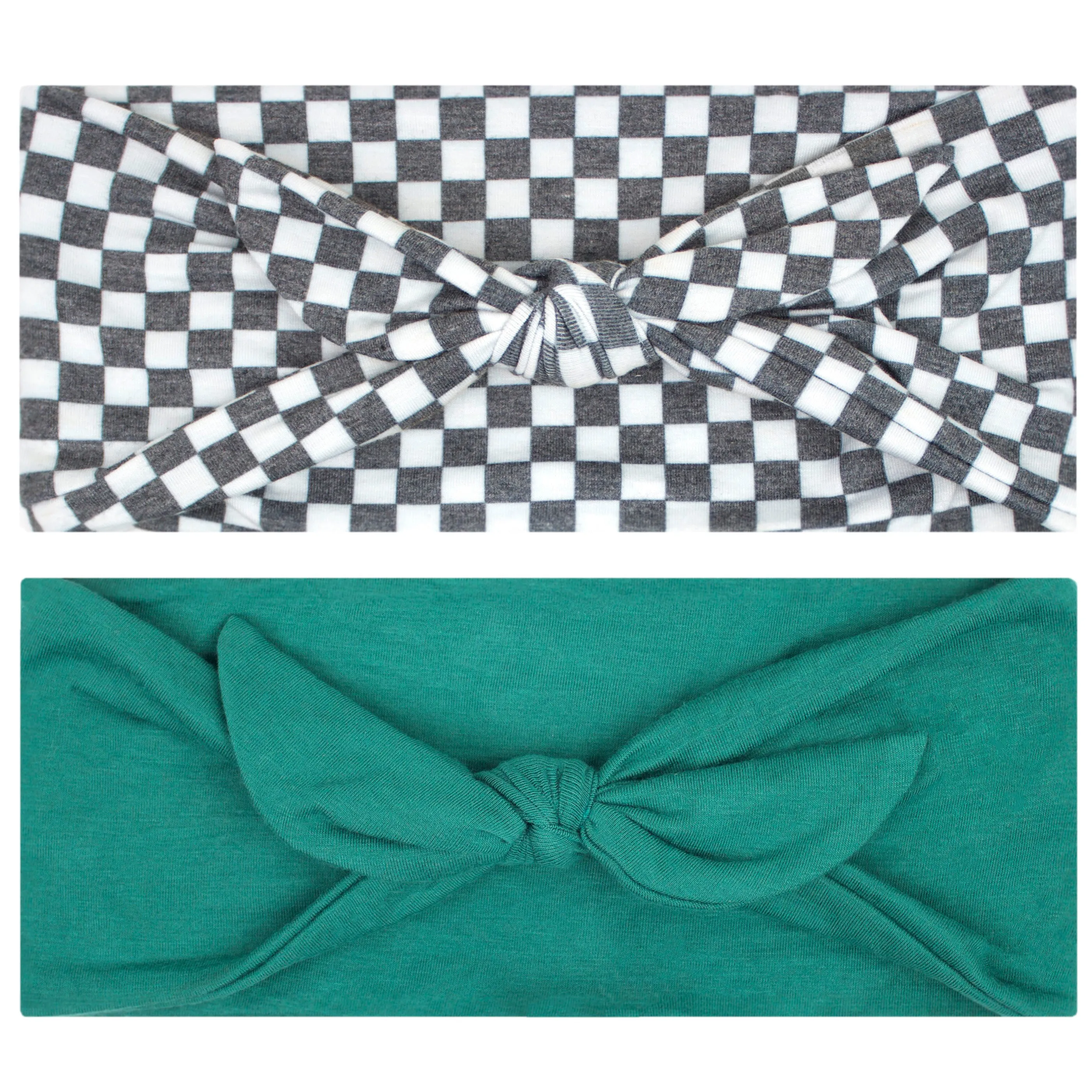 CHECKERED - 4'' Bow Headband sold by Maven Thread
