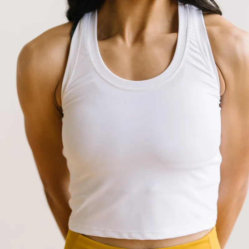 Renew Crop Tank - White | MT LUXE sold by Maven Thread