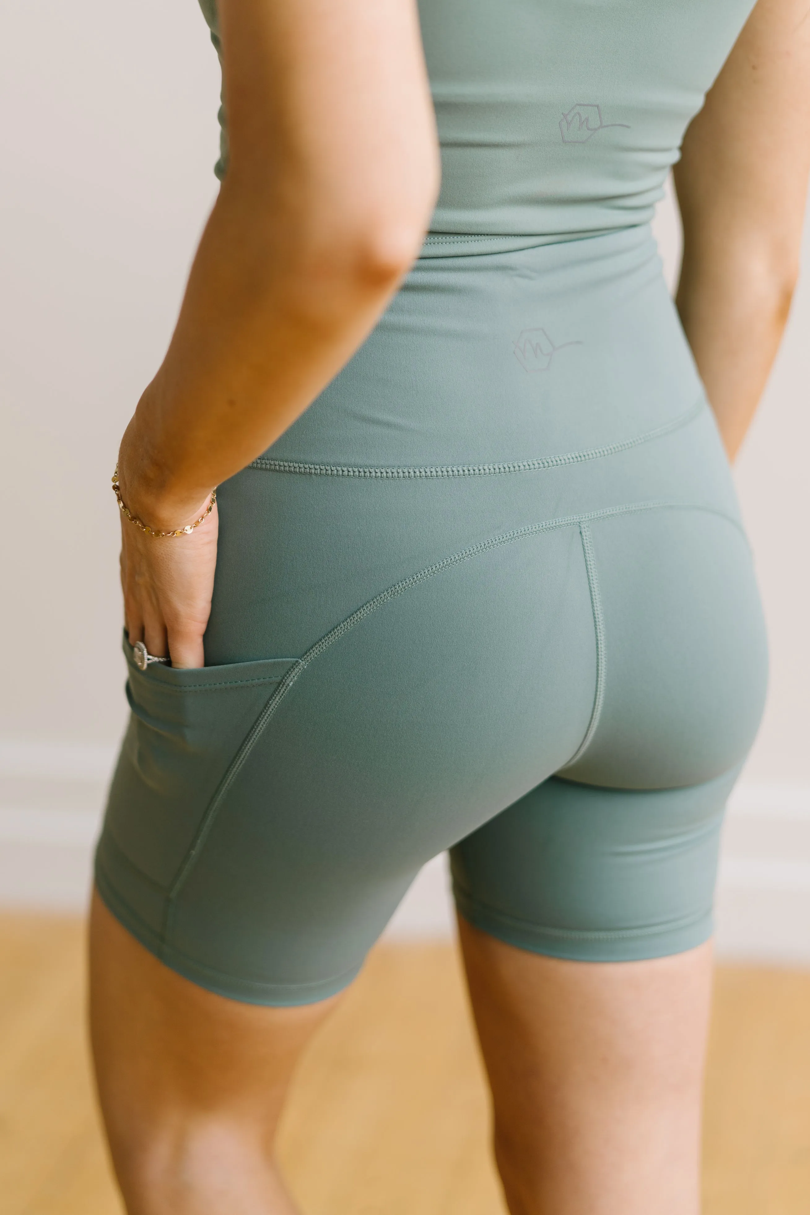 Biker Shorts - 6'' - Sage | MT LUXE sold by Maven Thread product image thumbnail 2