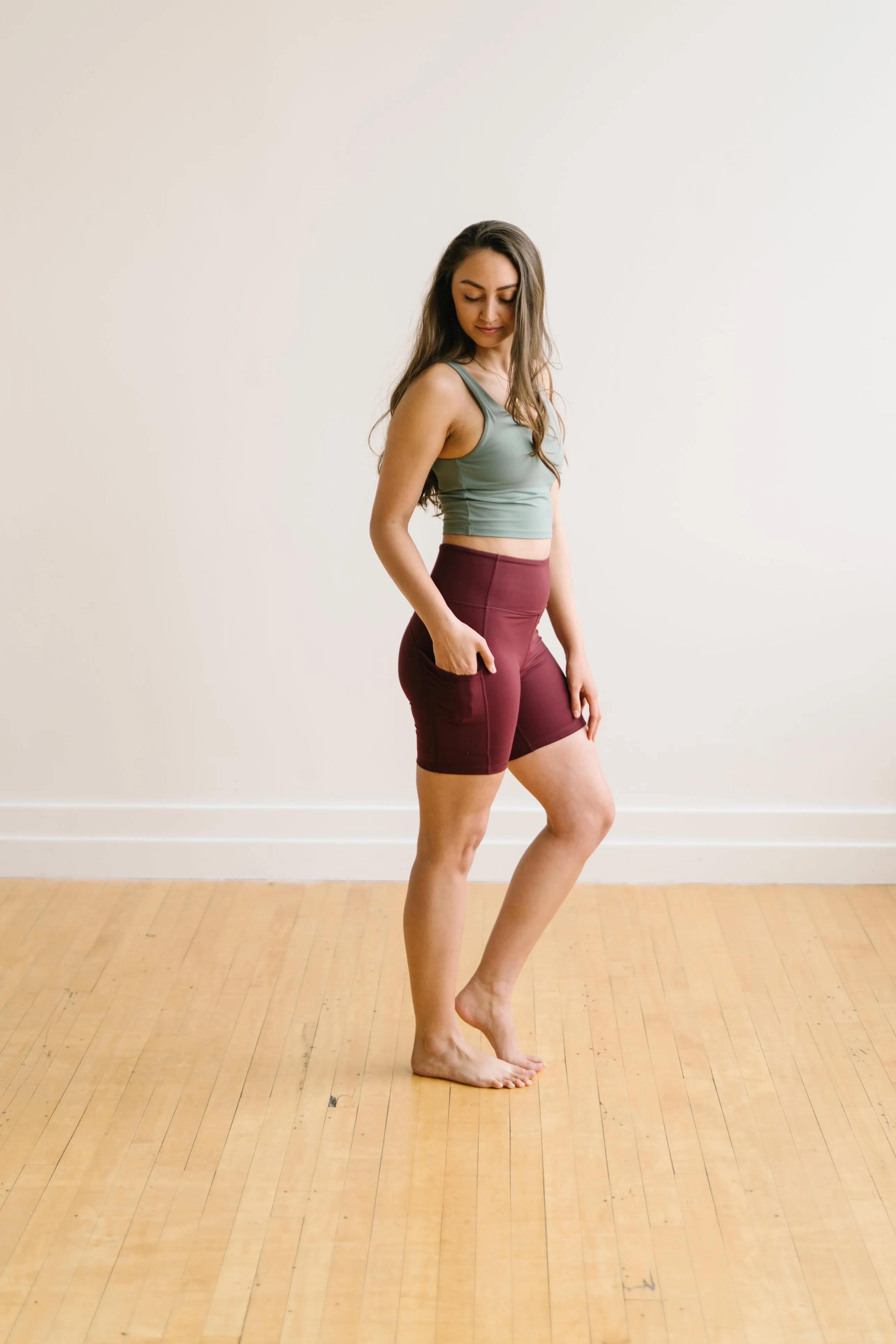 Biker Shorts - 6'' - Burgundy | MT LUXE sold by Maven Thread product image thumbnail 4