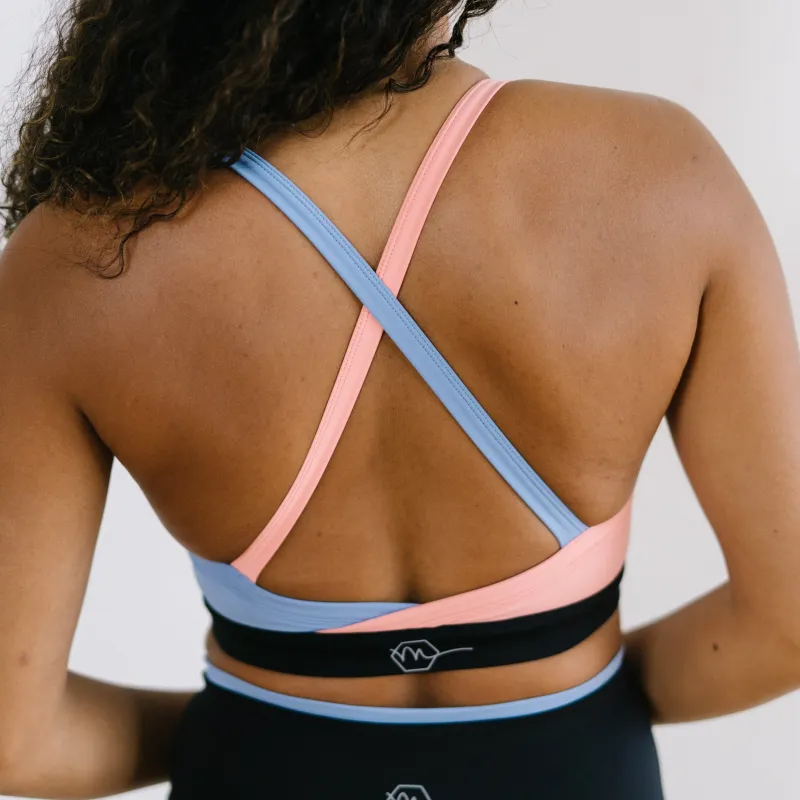Hype V-Neck Sports Bra - Sunrise | MT SPORT sold by Maven Thread