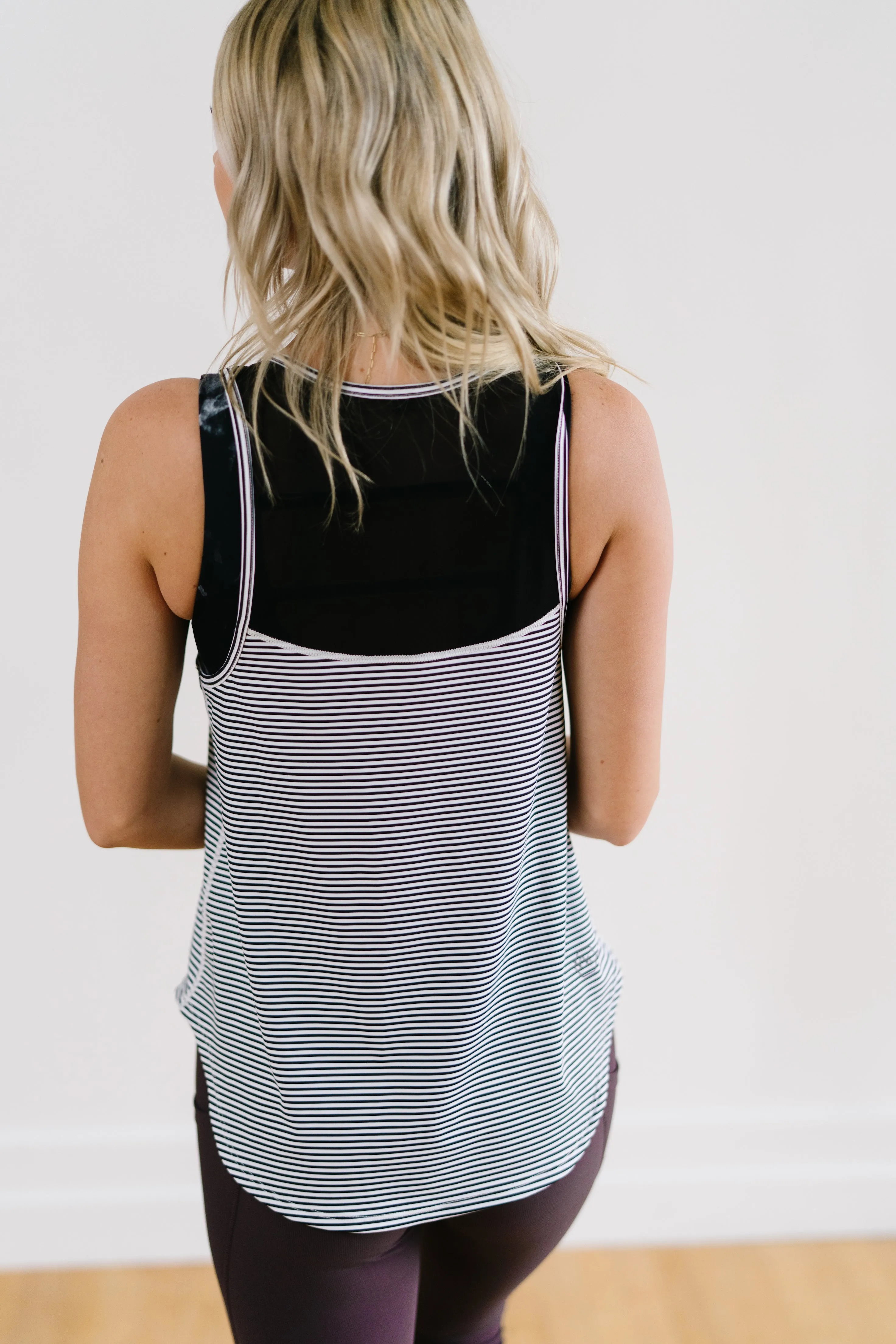 Breathe Tank - B&W Stripe sold by Maven Thread product image thumbnail 3