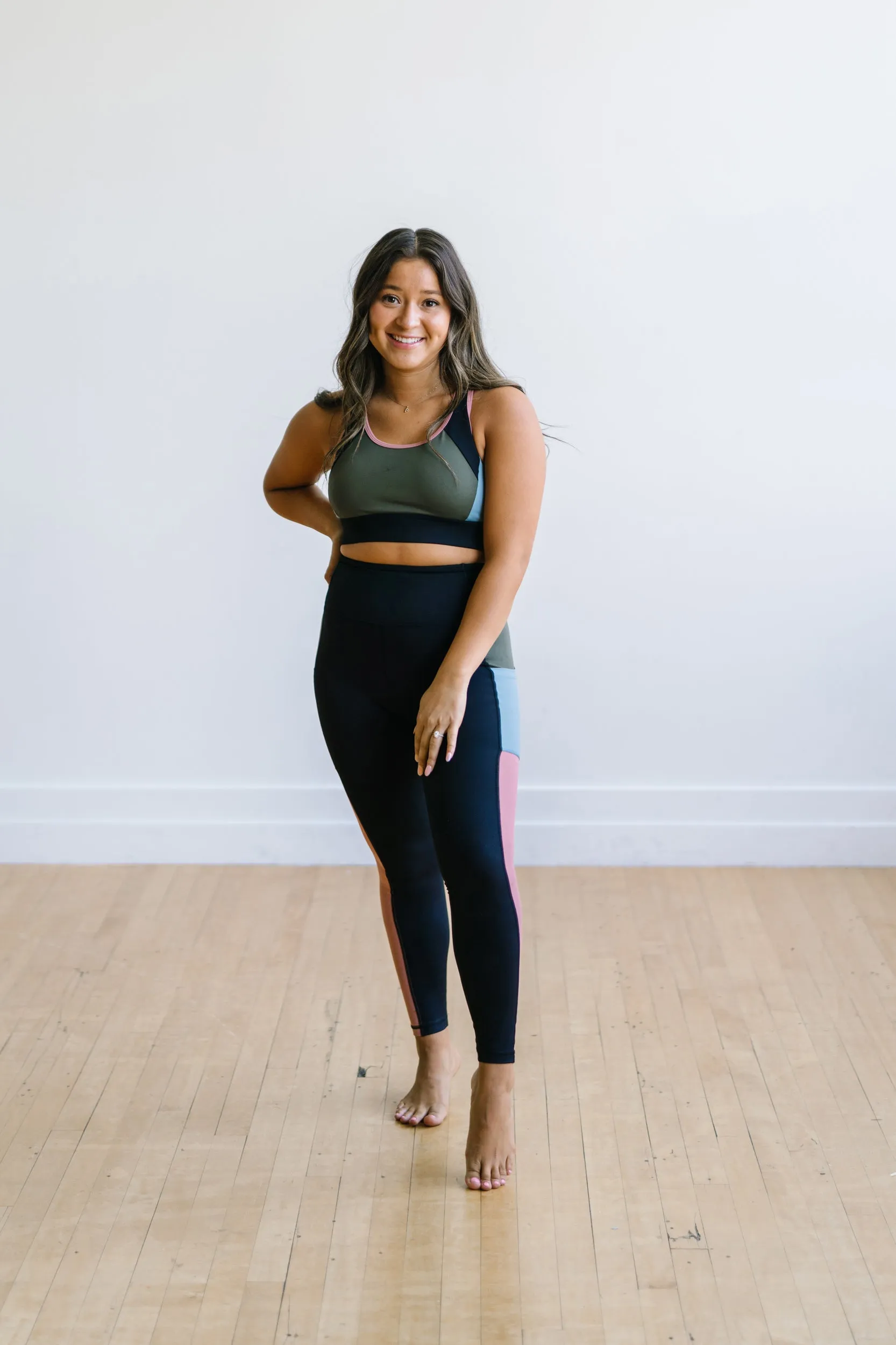 Inspire Leggings - Olive Colorblock | MT SPORT sold by Maven Thread product image thumbnail 3