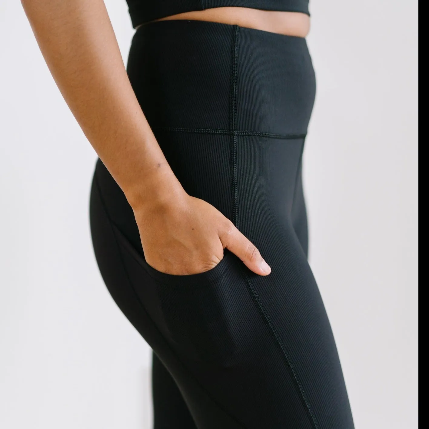 Inspire Leggings - Black Ribbed sold by Maven Thread product image thumbnail 4