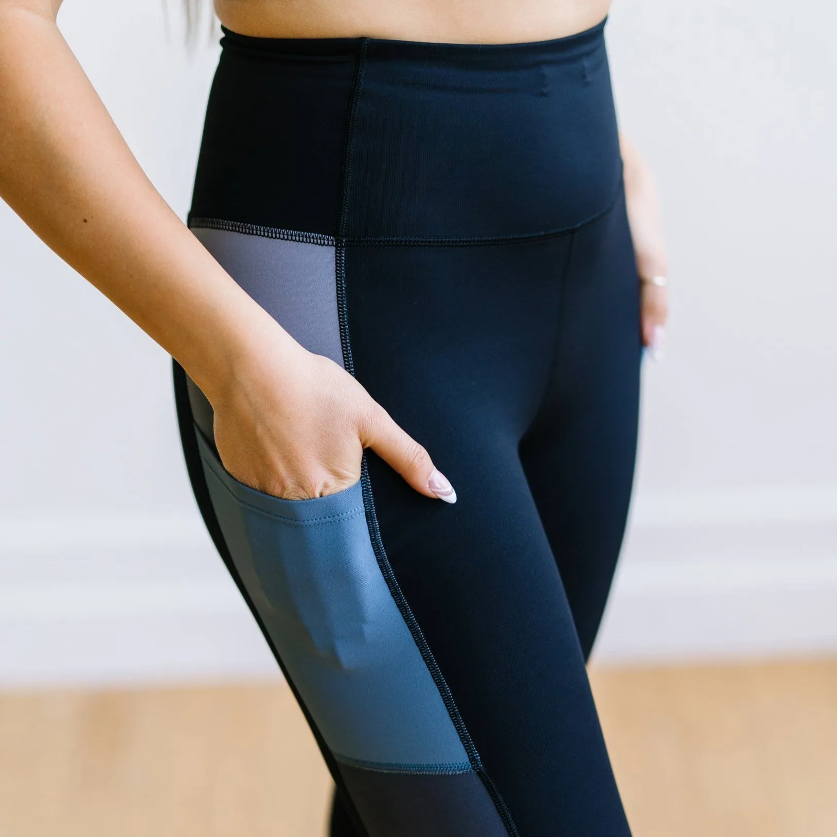 Inspire Leggings - Blue Colorblock | MT SPORT sold by Maven Thread product image thumbnail 3