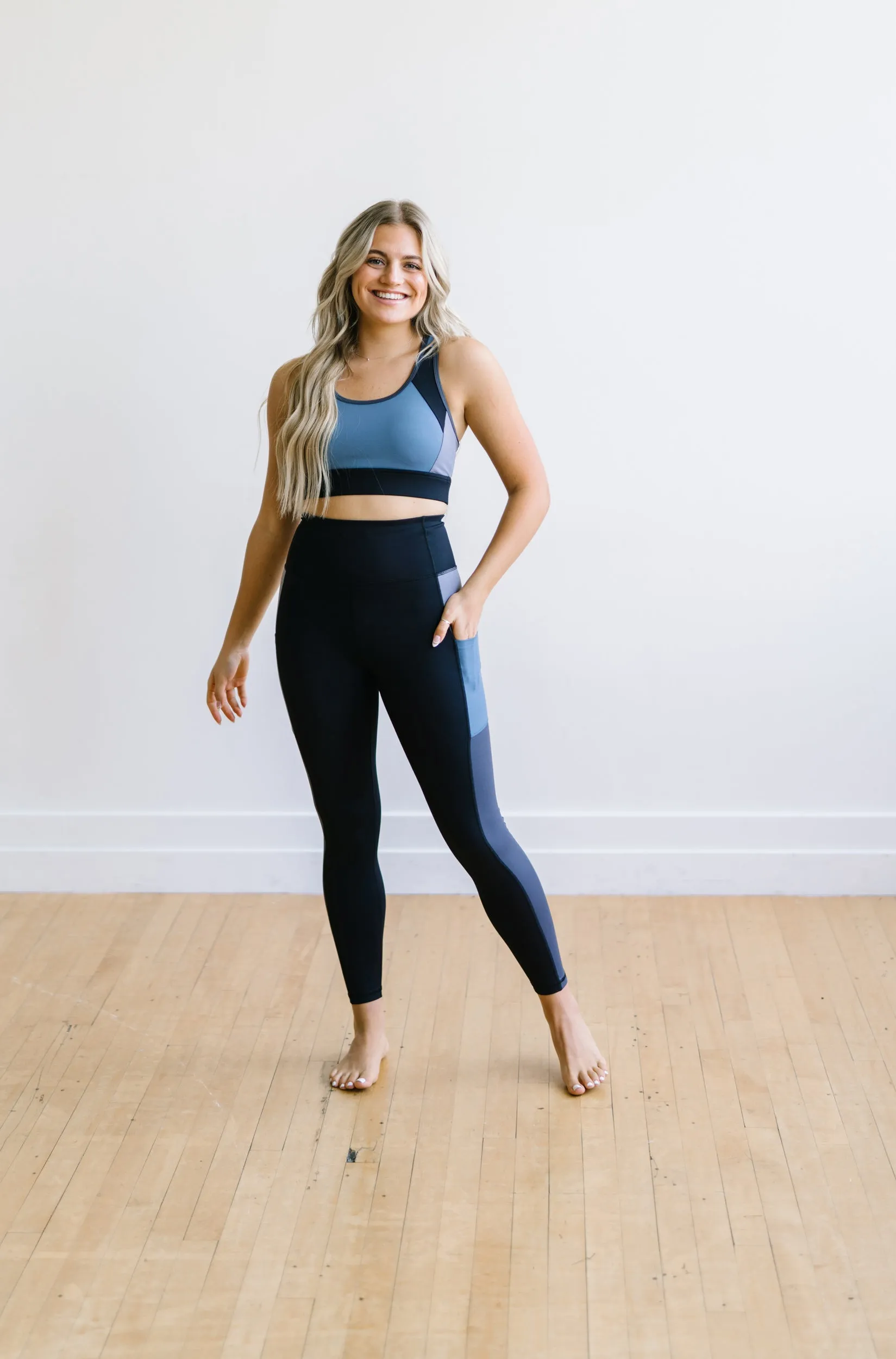Inspire Leggings - Blue Colorblock | MT SPORT sold by Maven Thread product image thumbnail 4