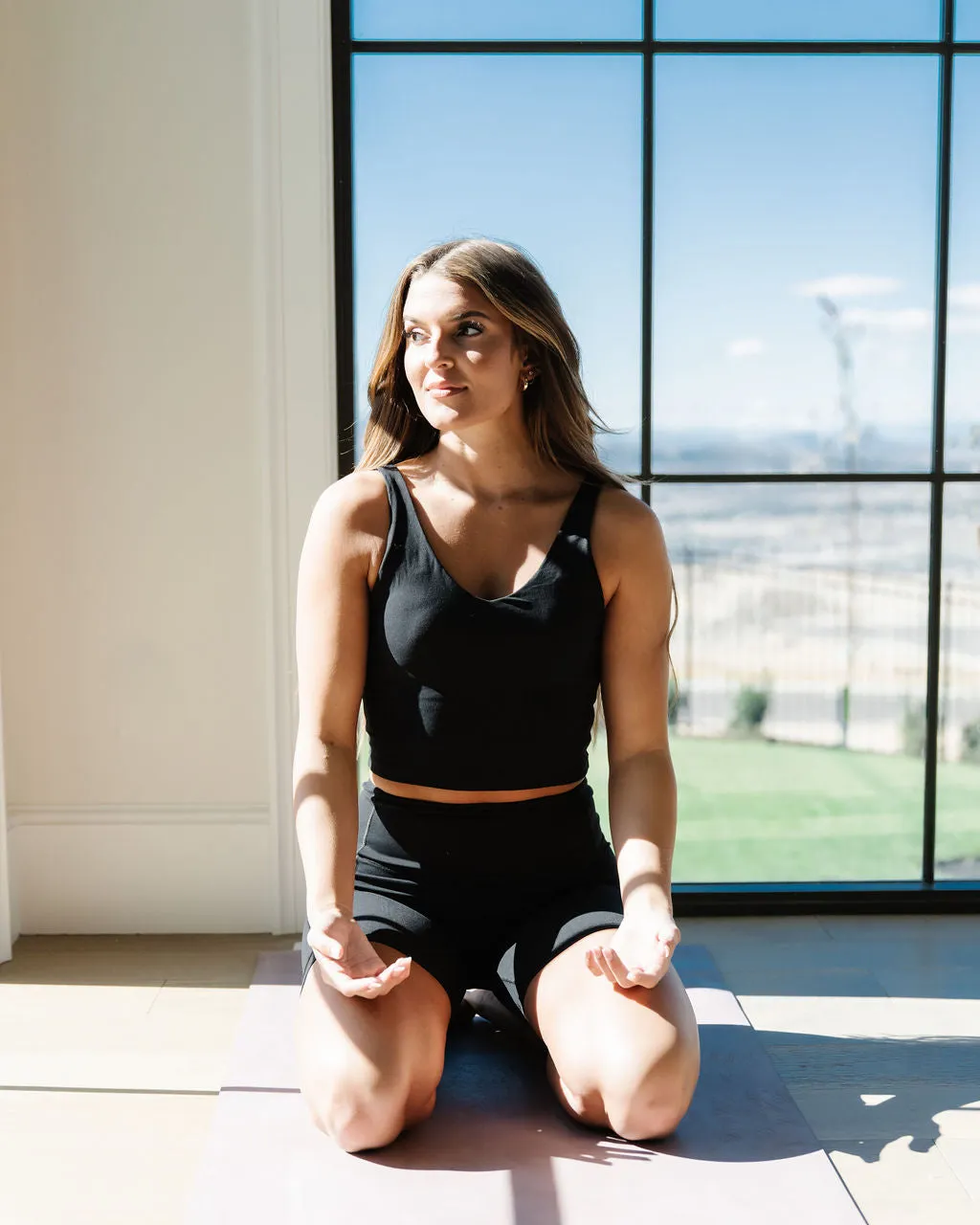 Crop Tank Sports Bra - Black | MT LUXE sold by Maven Thread product image thumbnail 5