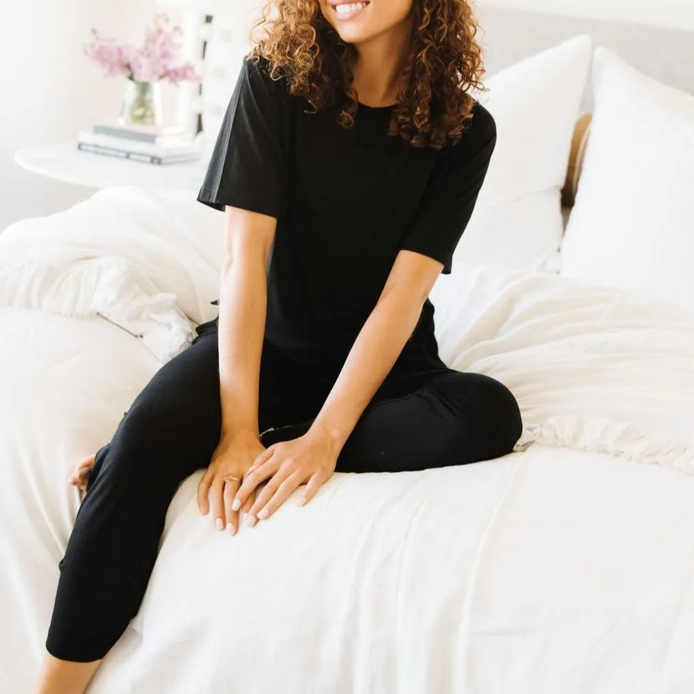 Lounge Premium Pajama Pants - Black sold by Maven Thread product image thumbnail 2