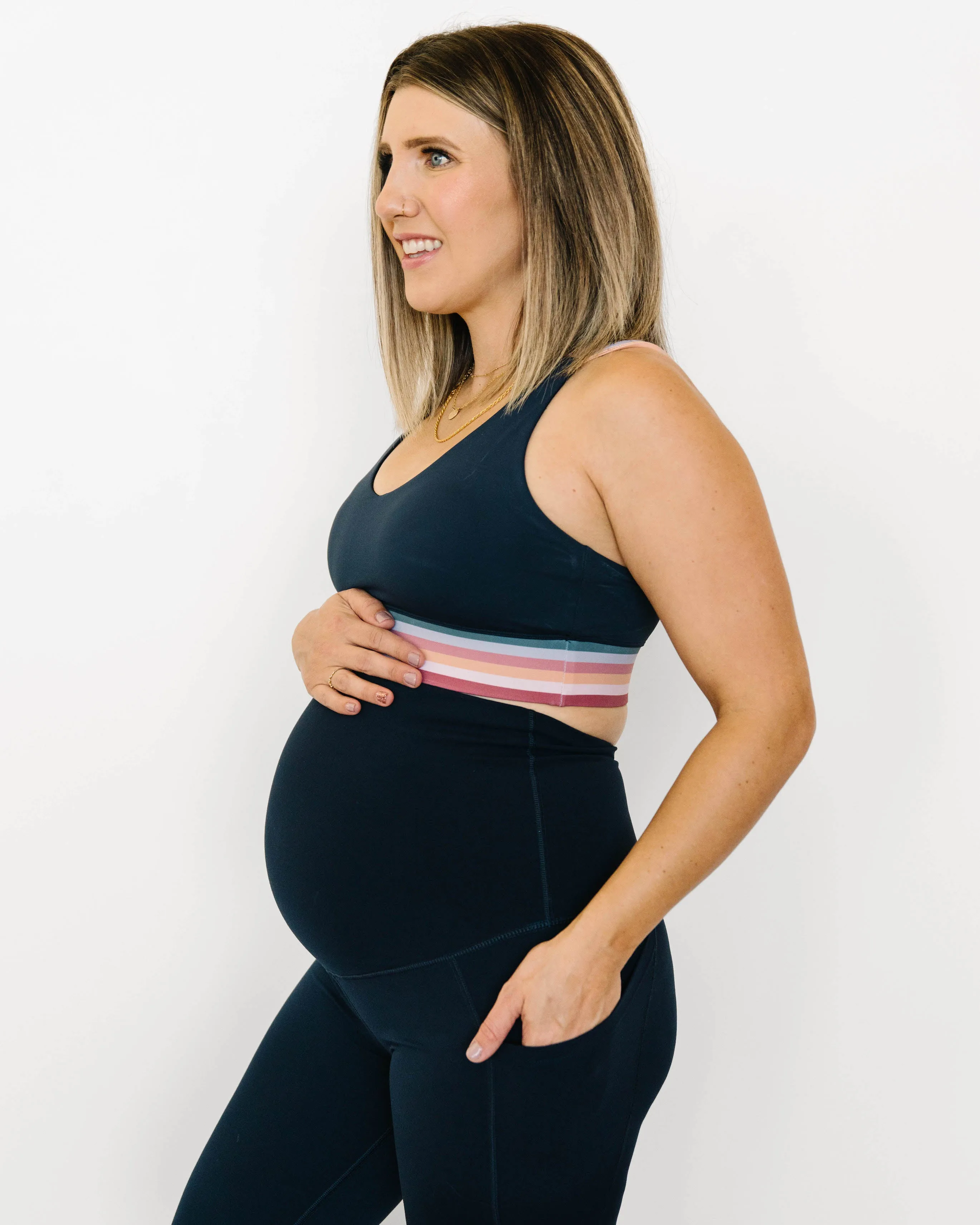 Maternity Leggings - Navy | MT LUXE sold by Maven Thread product image thumbnail 5