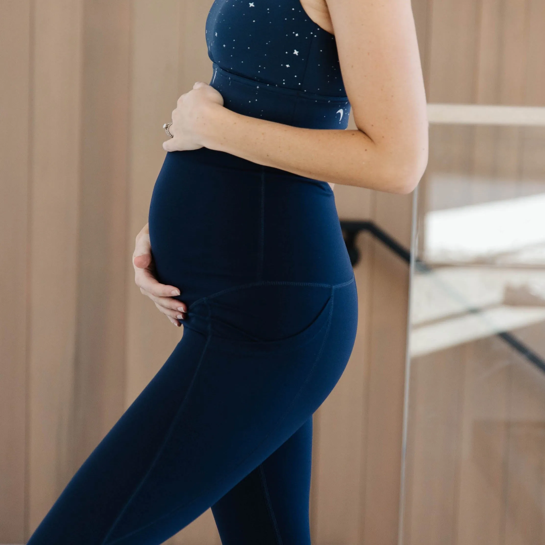 Maternity Leggings - Navy | MT LUXE sold by Maven Thread product image thumbnail 2